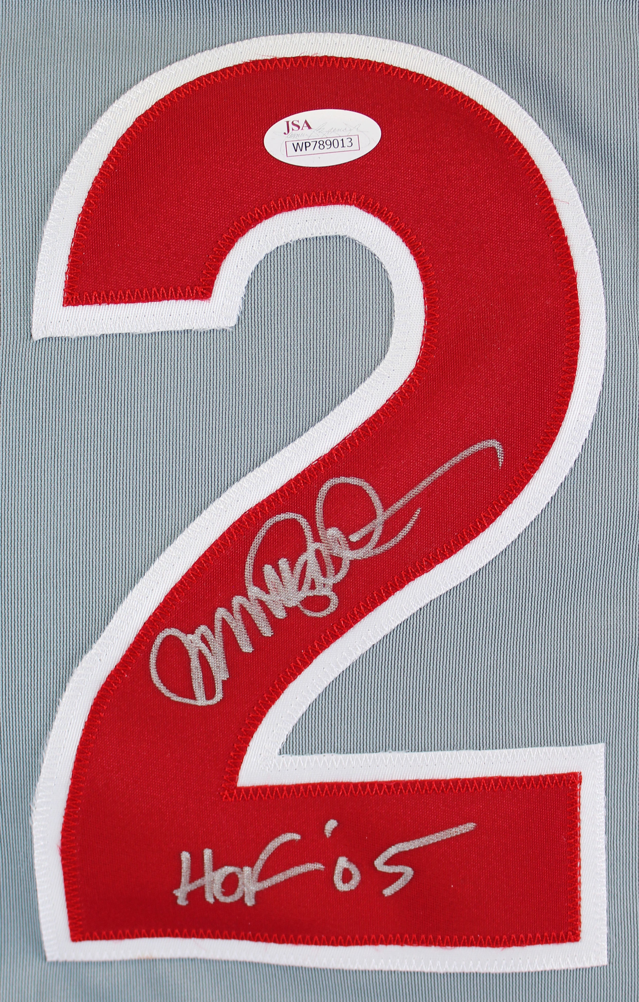 Ryne Sandberg HOF 05 Authentic Signed Grey Pro Style Jersey JSA Witness