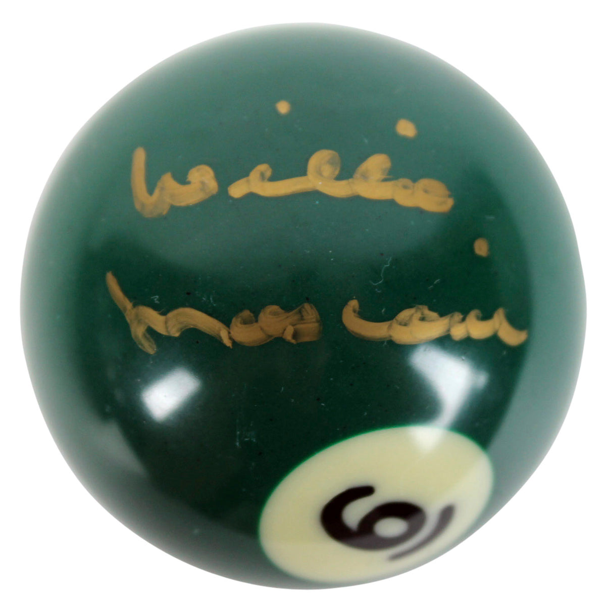 Willie Mosconi Authentic Signed #6 Billiards Pool Ball PSA/DNA #X35206