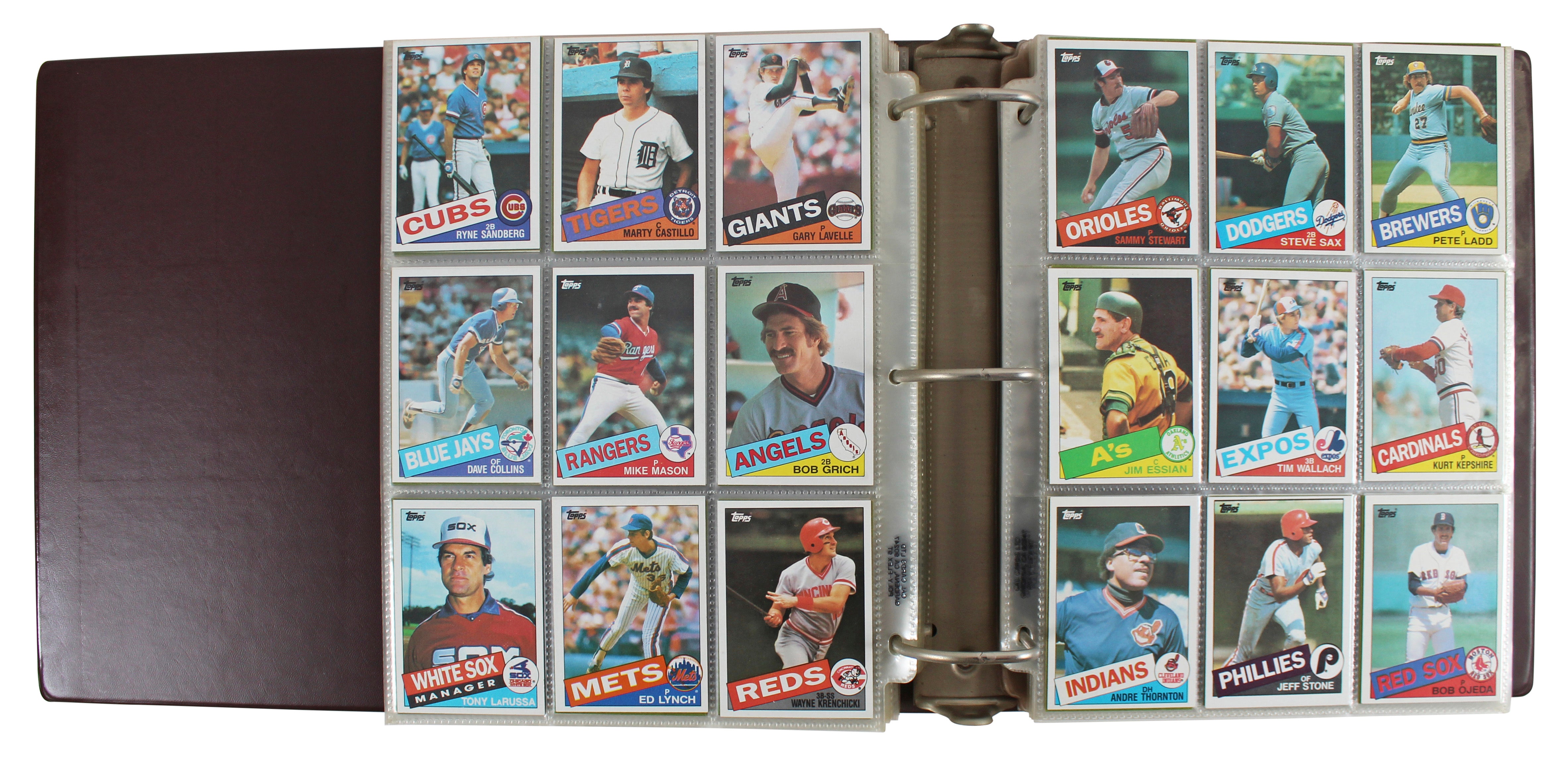 1985 Topps Set w/ 1985 Topps Traded Complete Trading Card Set Un-signed