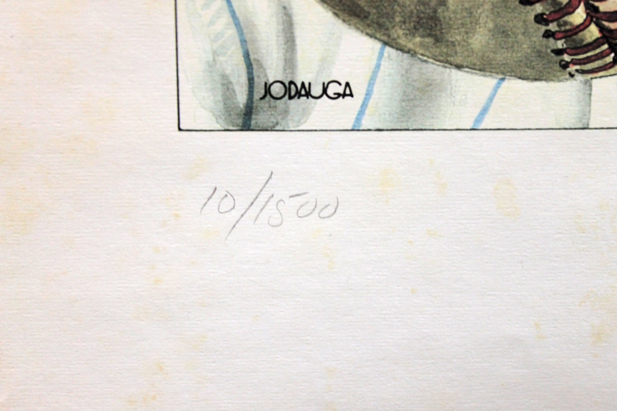 Yankees Mickey Mantle Signed 18x24 LE #10/300 Jodauga Lithograph PSA #A11527