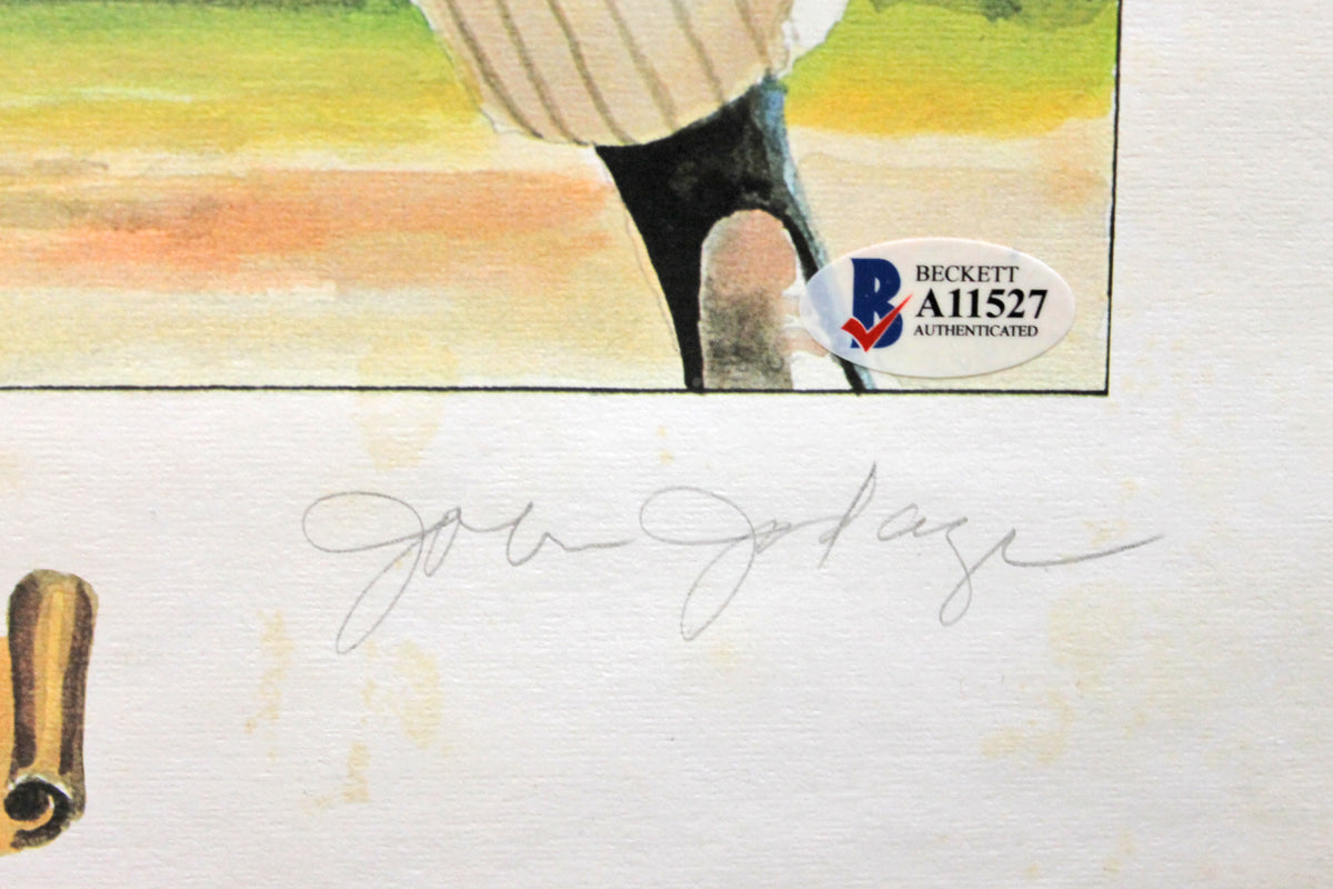 Yankees Mickey Mantle Signed 18x24 LE #10/300 Jodauga Lithograph PSA #A11527