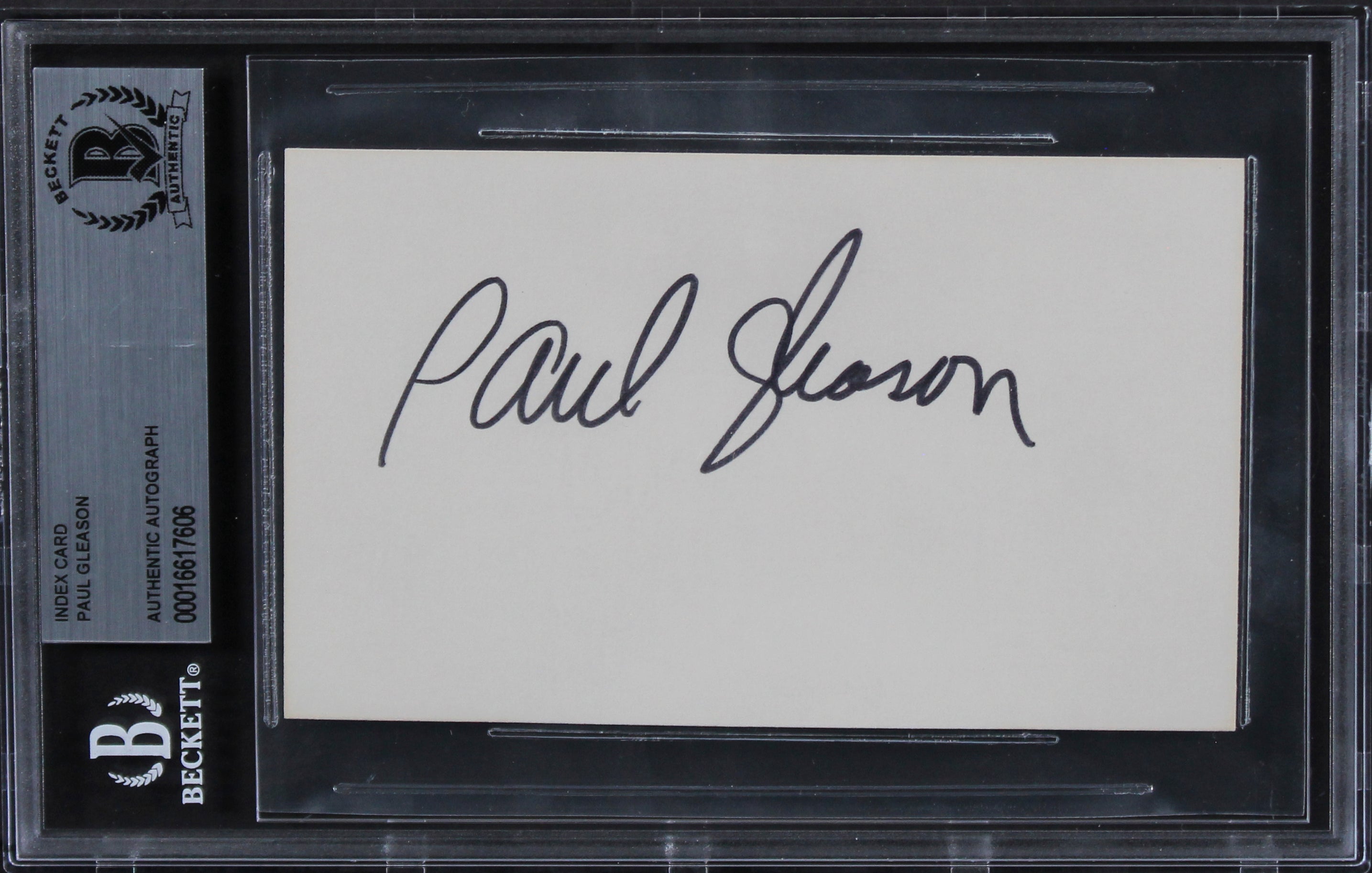 Paul Gleason The Breakfast Club Authentic Signed 3x5 Index Card BAS Slabbed 2