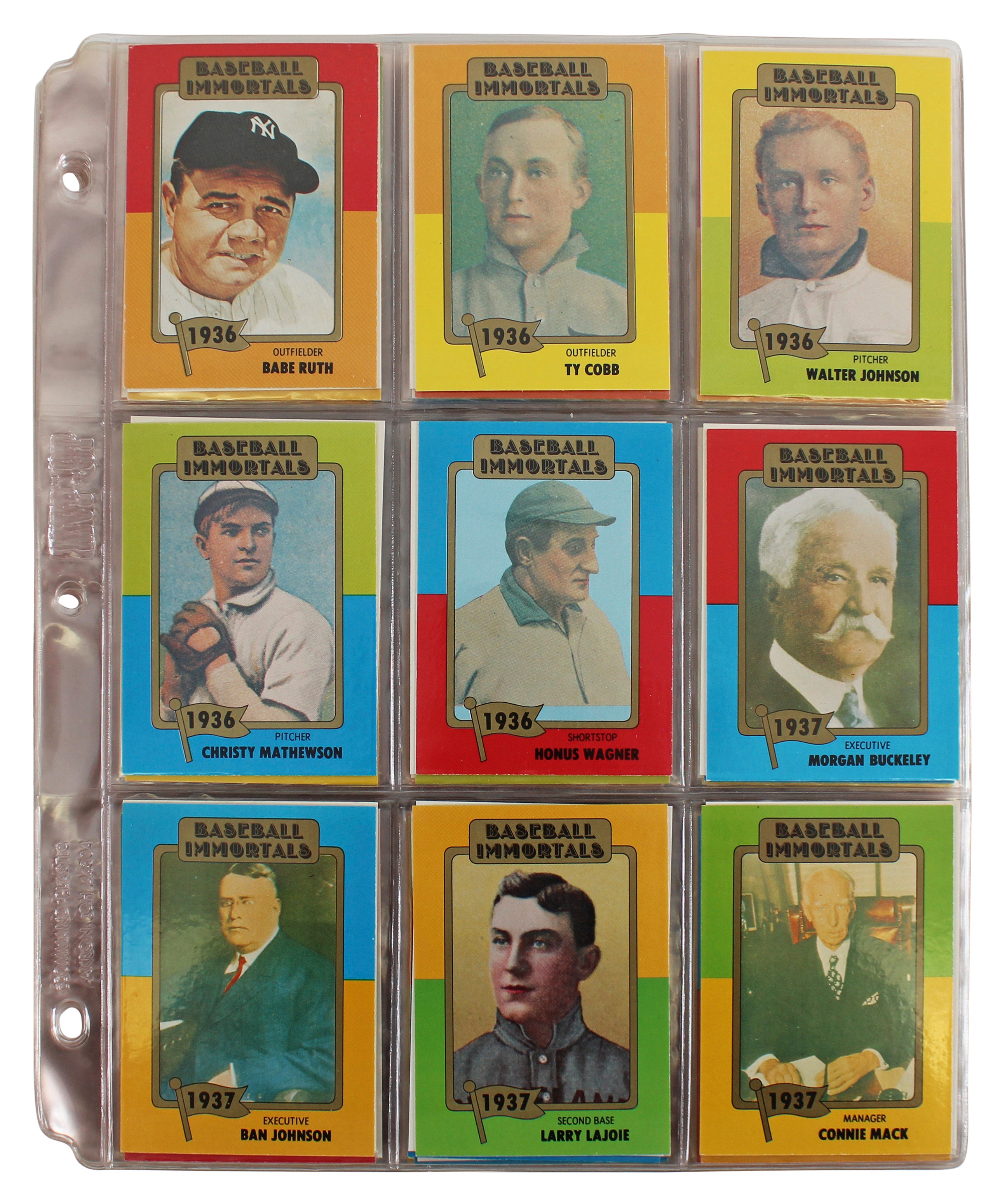 1980-87 SSPC Hall of Fame Baseball Immortals Complete Set Un-signed