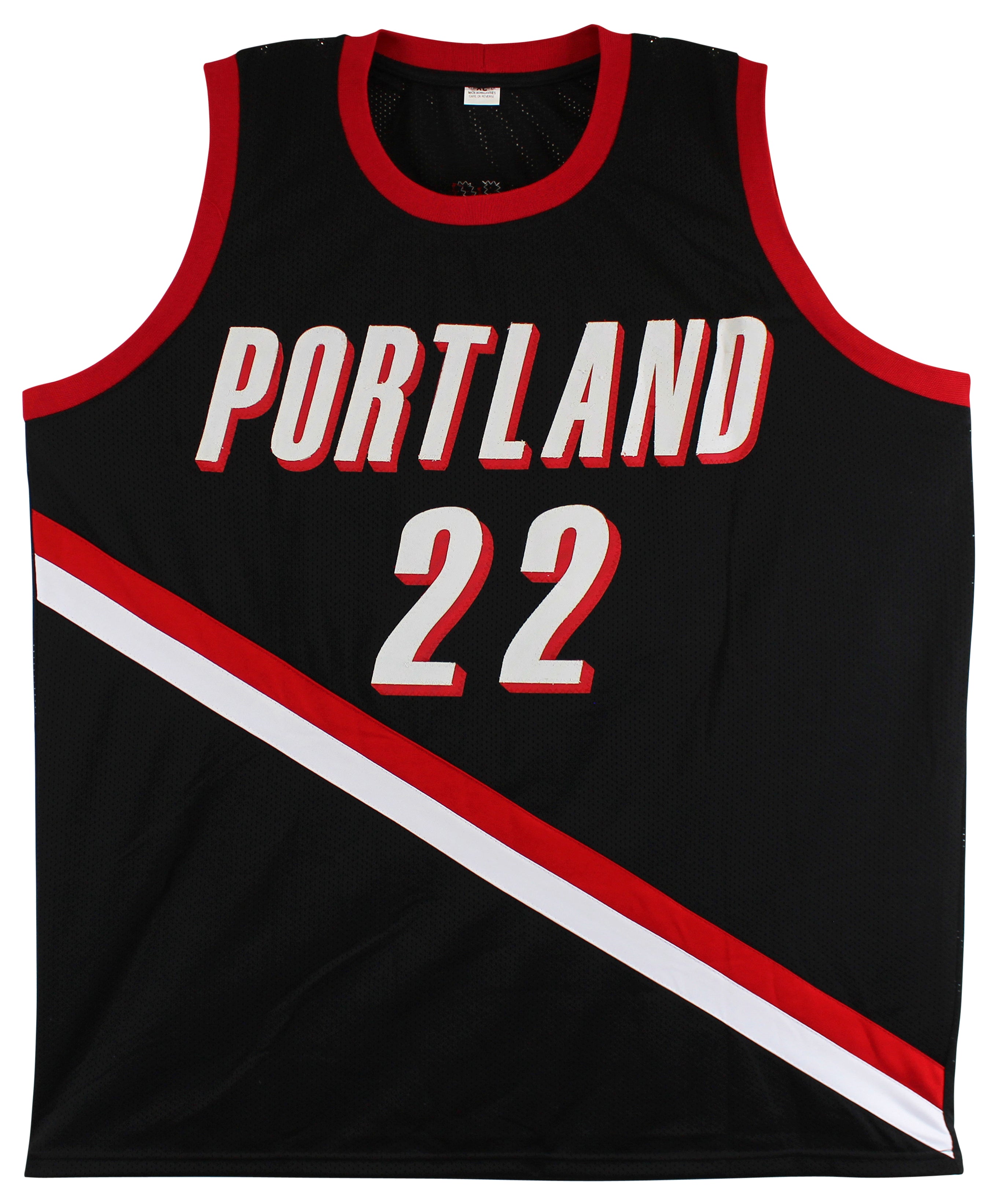 Clyde Drexler Authentic Signed Black Pro Style Jersey Autographed BAS Witnessed