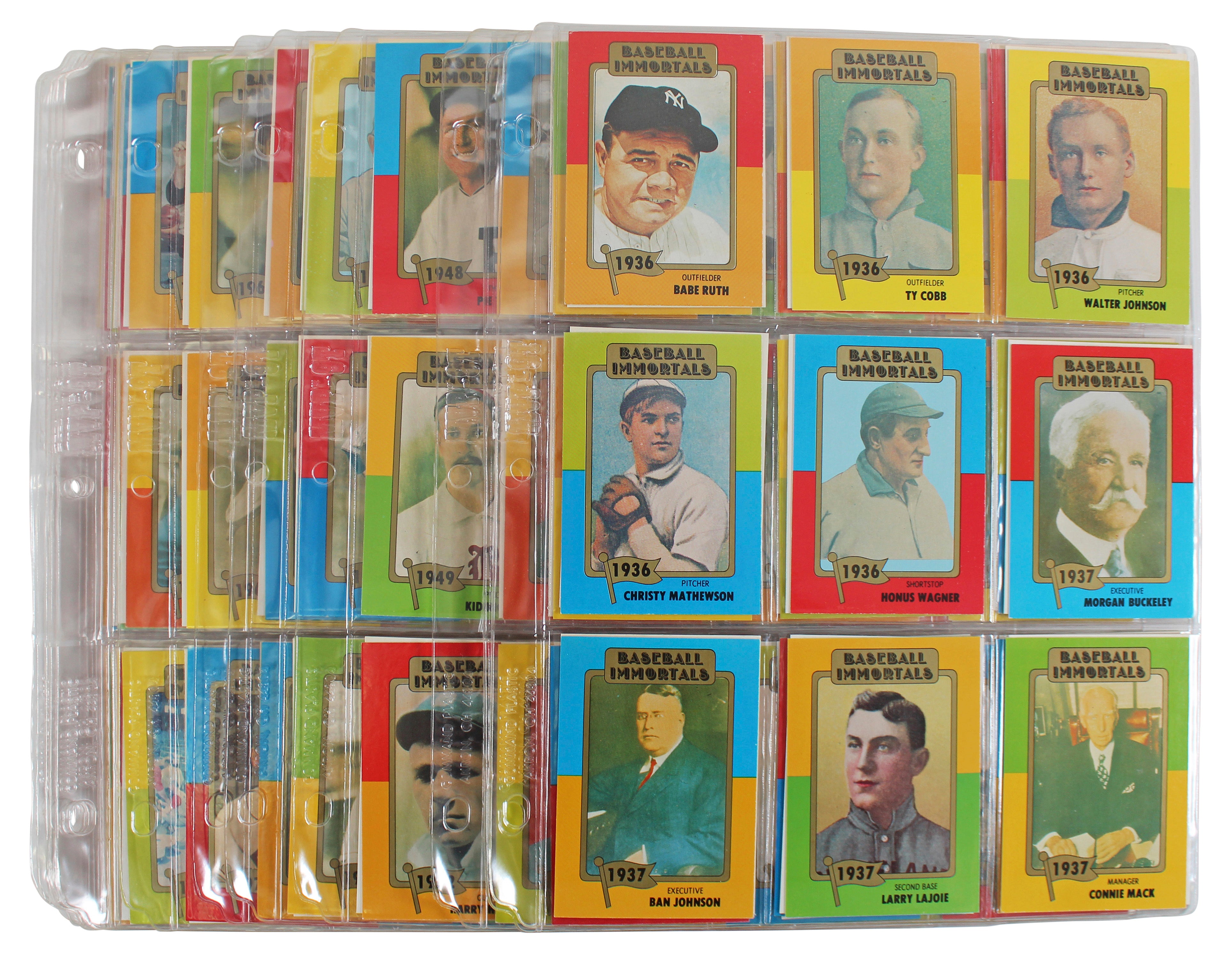 1980-87 SSPC Hall of Fame Baseball Immortals Complete Set Un-signed