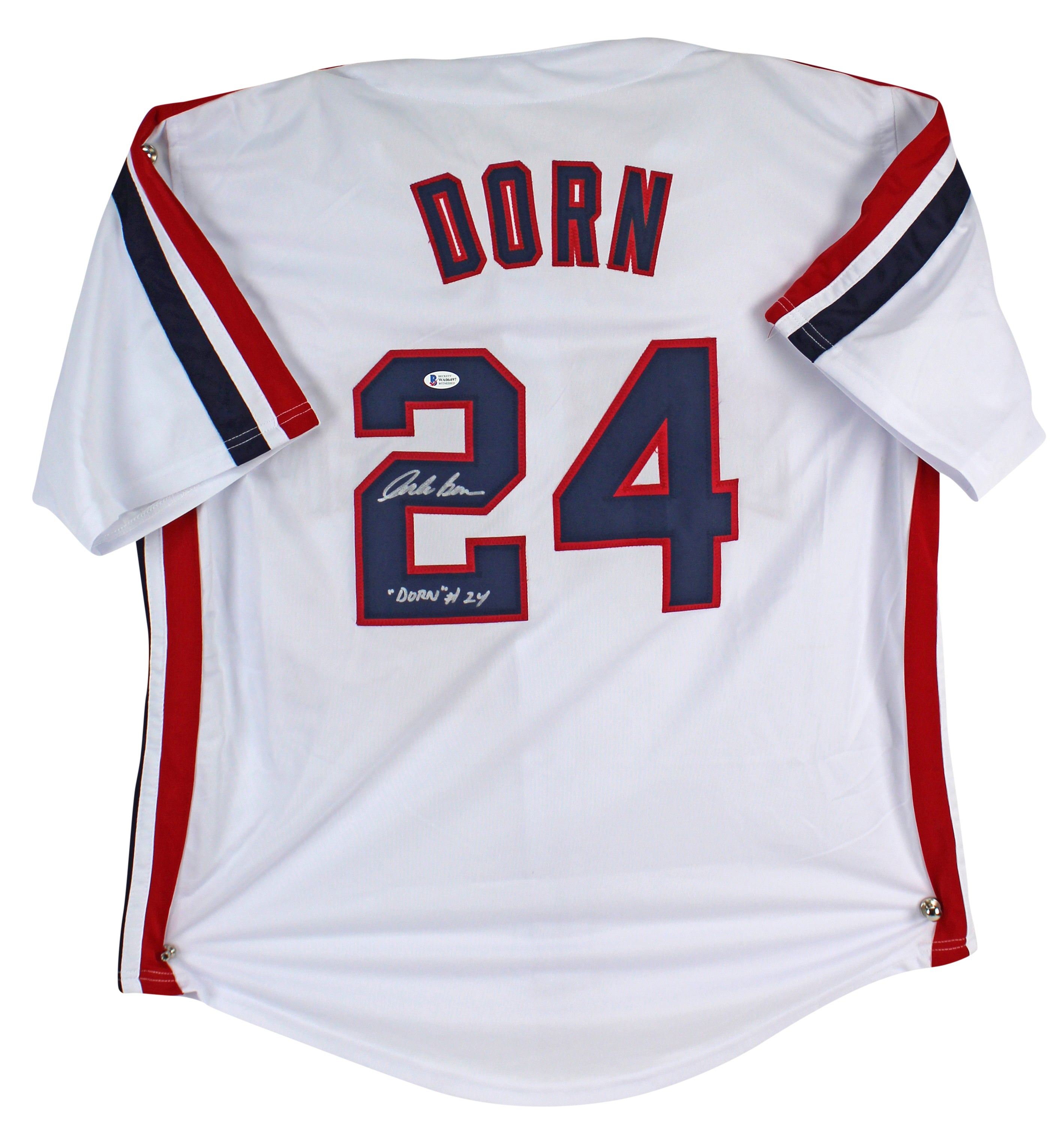 Corbin Bernsen Major League "Dorn" Authentic Signed White Jersey BAS Witnessed