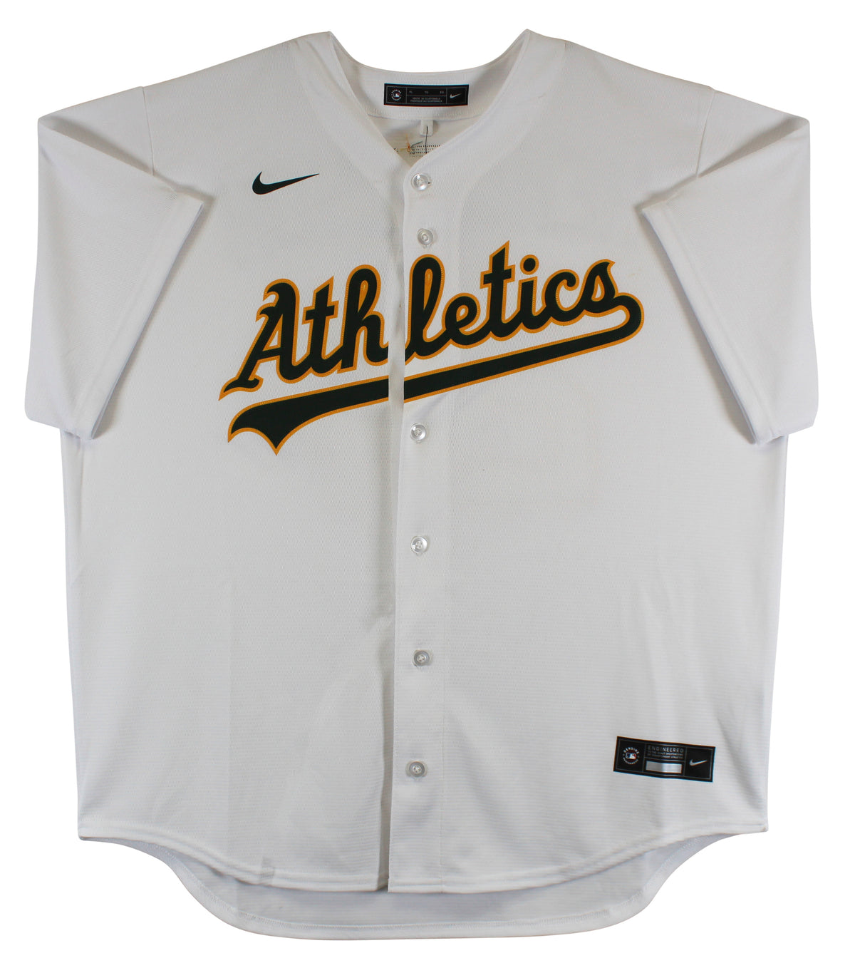 Athletics Rickey Henderson "Man Of Steal" Signed White Nike Jersey BAS Witnessed