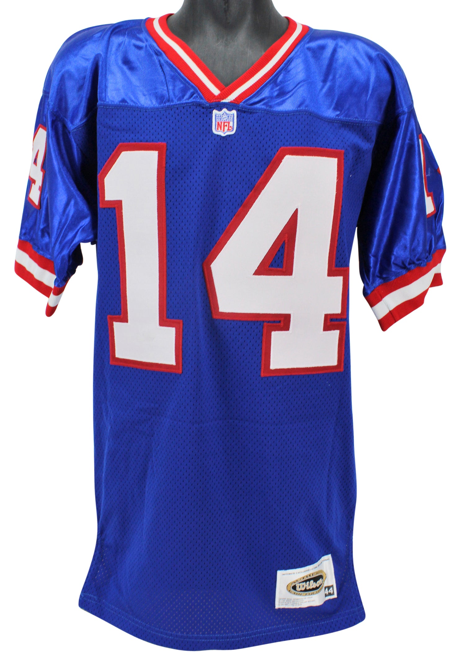 Giants Y.A. Tittle Authentic Signed Blue Wilson Authentic Jersey BAS #H92209