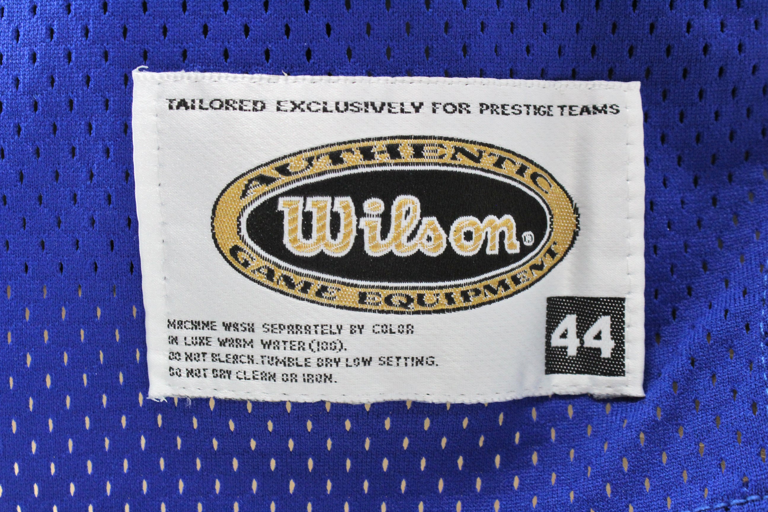 Giants Y.A. Tittle Authentic Signed Blue Wilson Authentic Jersey BAS #H92209