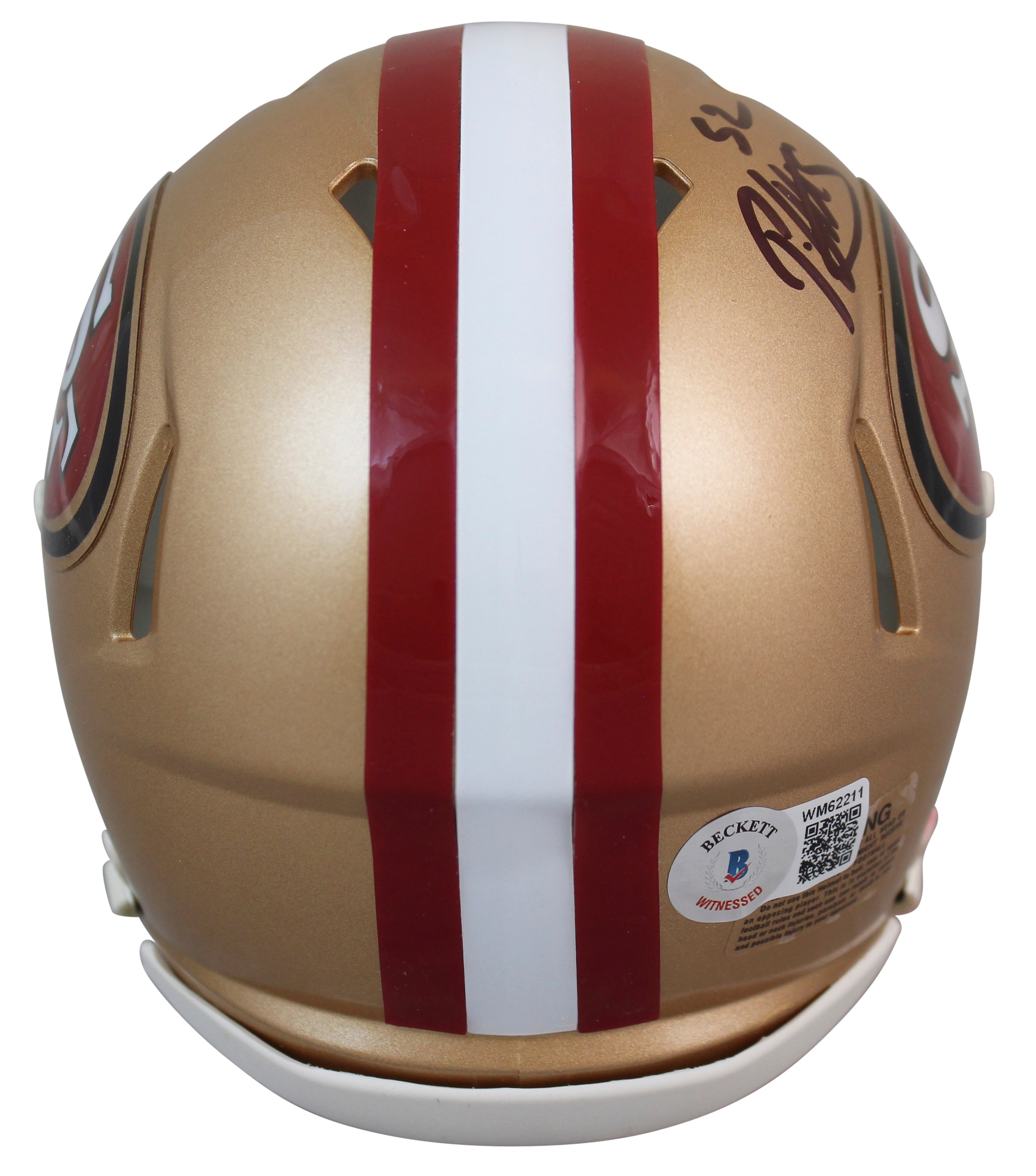 49ers Patrick Willis Authentic Signed Speed Mini Helmet w/ Case BAS Witness