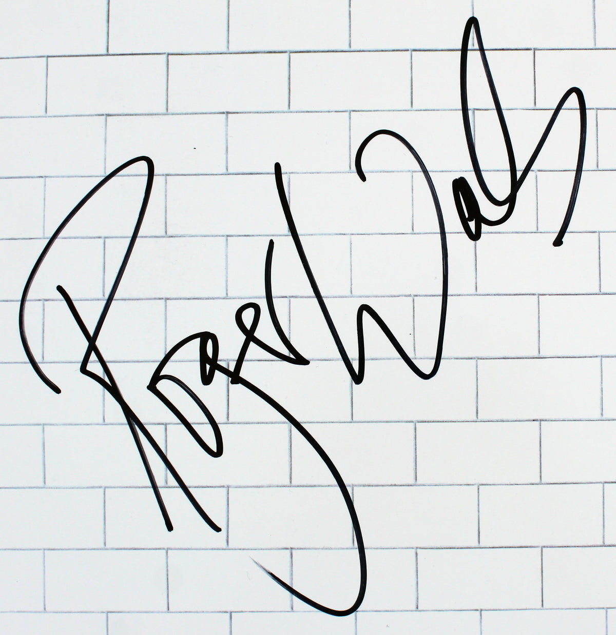 Roger Waters Pink Floyd Signed The Wall Album Cover W/ Vinyl BAS #A09493