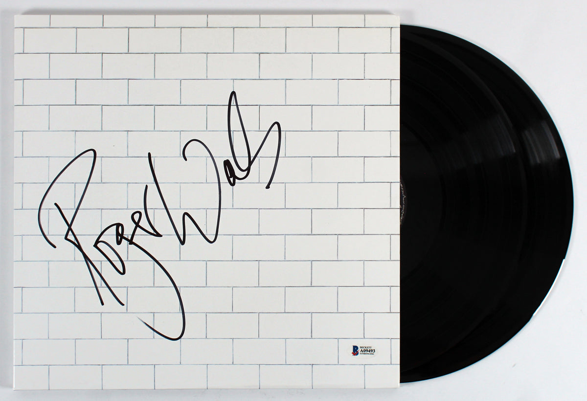 Roger Waters Pink Floyd Signed The Wall Album Cover W/ Vinyl BAS #A09493