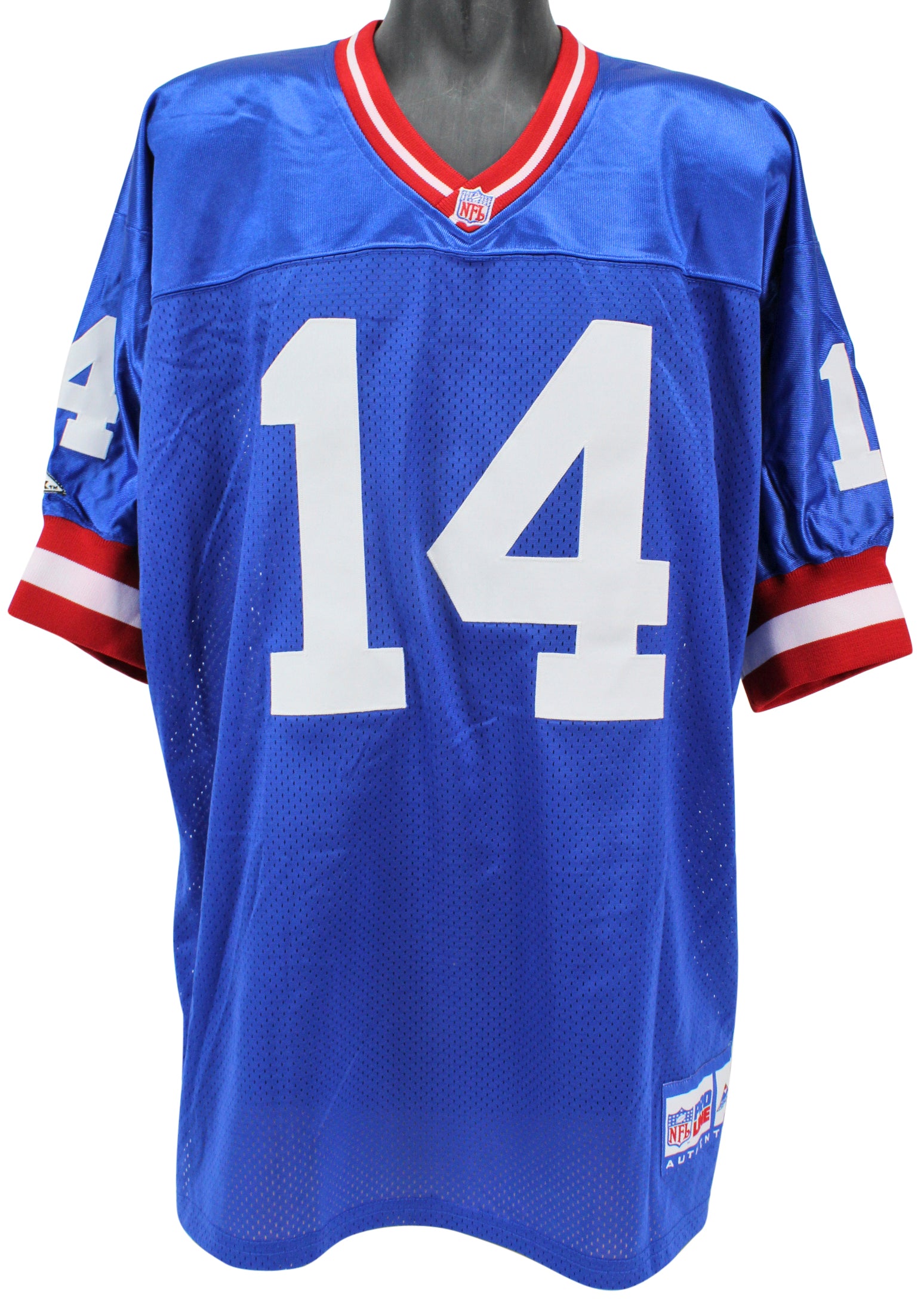 Giants Y.A. Tittle "HOF 1971" Signed Blue Apex Proline Jersey BAS #H92210