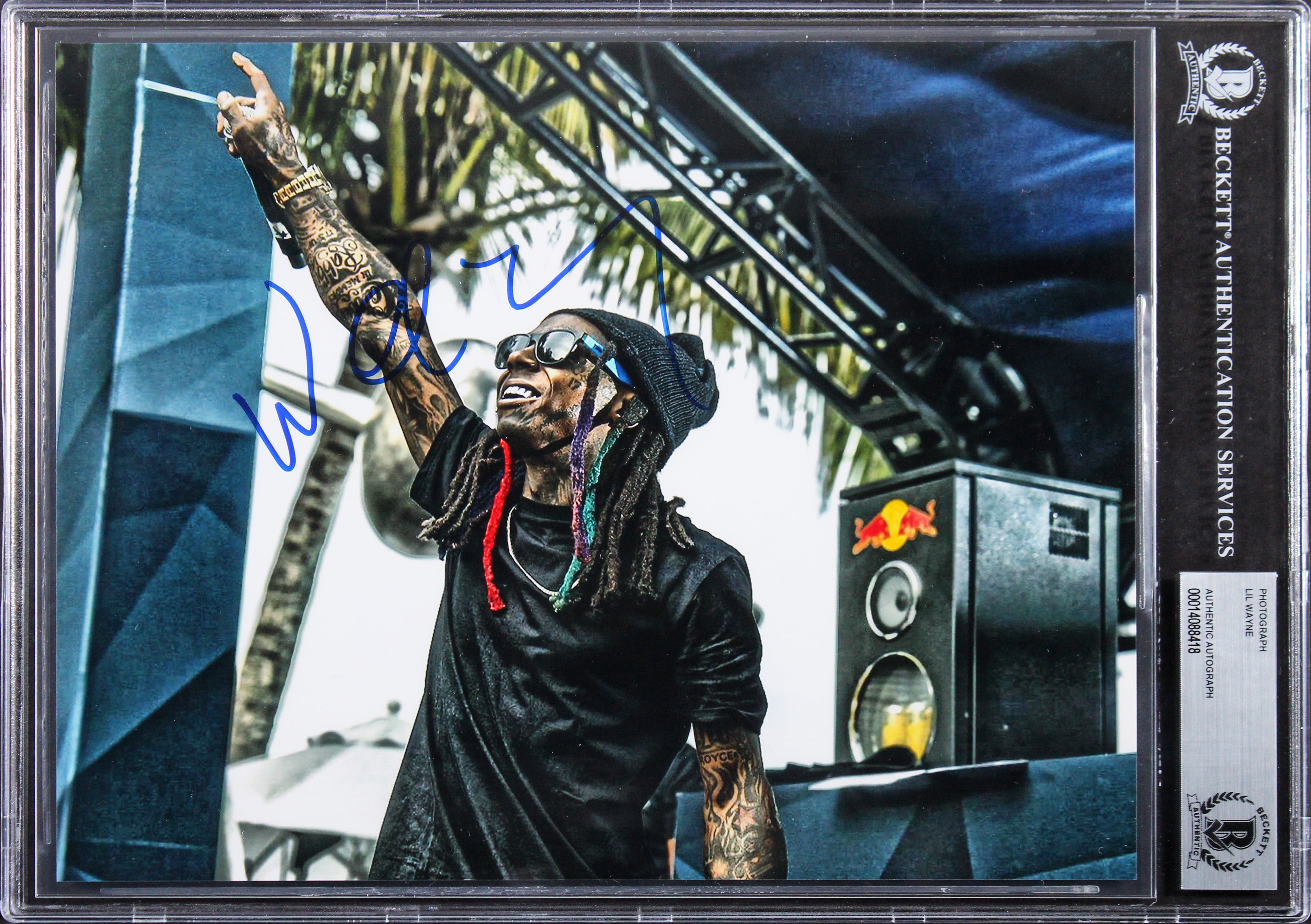 Lil Wayne Authentic Signed 8x10 Horizontal Photo Autographed BAS Slabbed