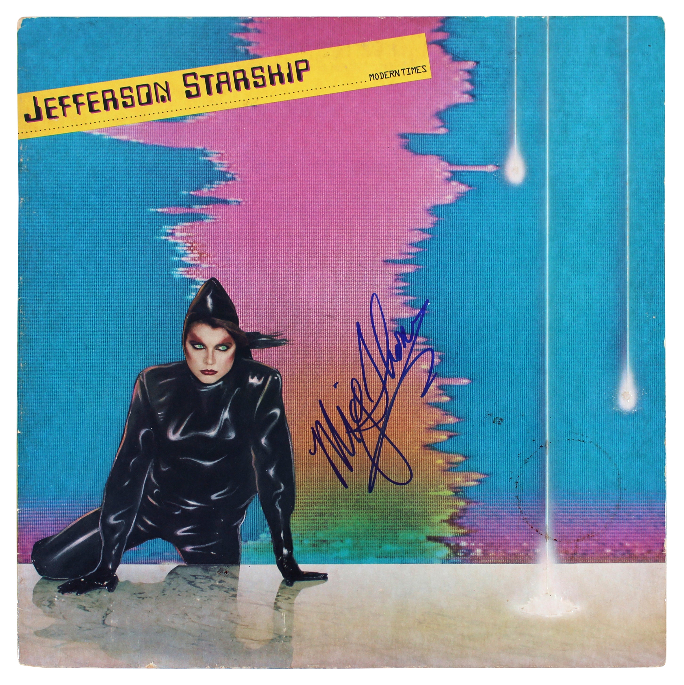 Mickey Thomas Jefferson Starship Signed Modern Times Album Cover BAS #BG82238
