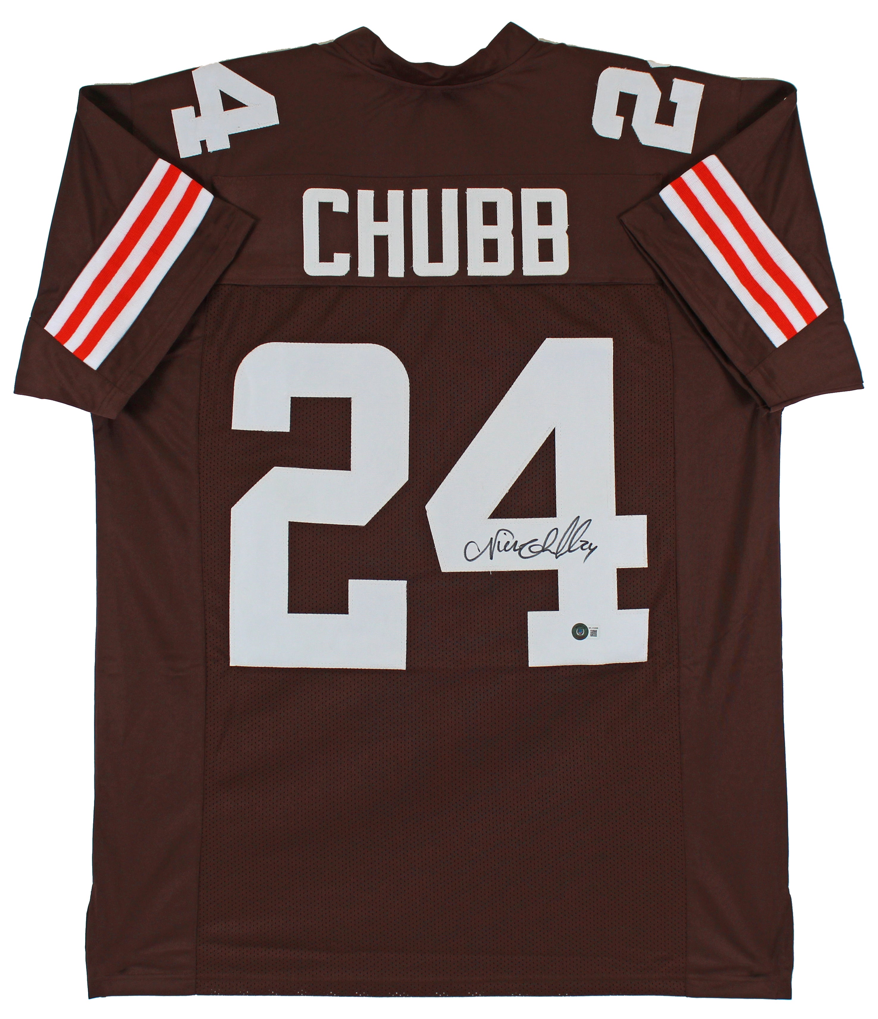 Nick Chubb Authentic Signed Brown Pro Style Jersey Autographed BAS Witnessed