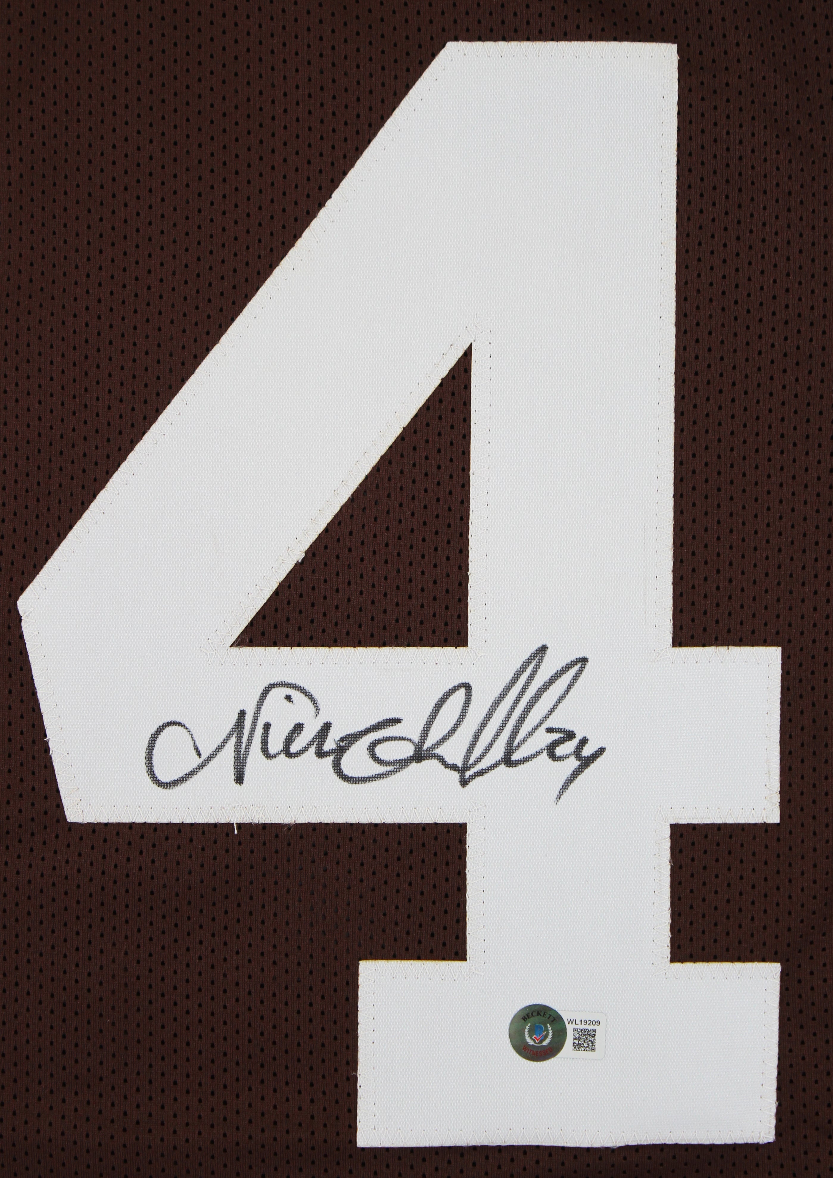 Nick Chubb Authentic Signed Brown Pro Style Jersey Autographed BAS Witnessed