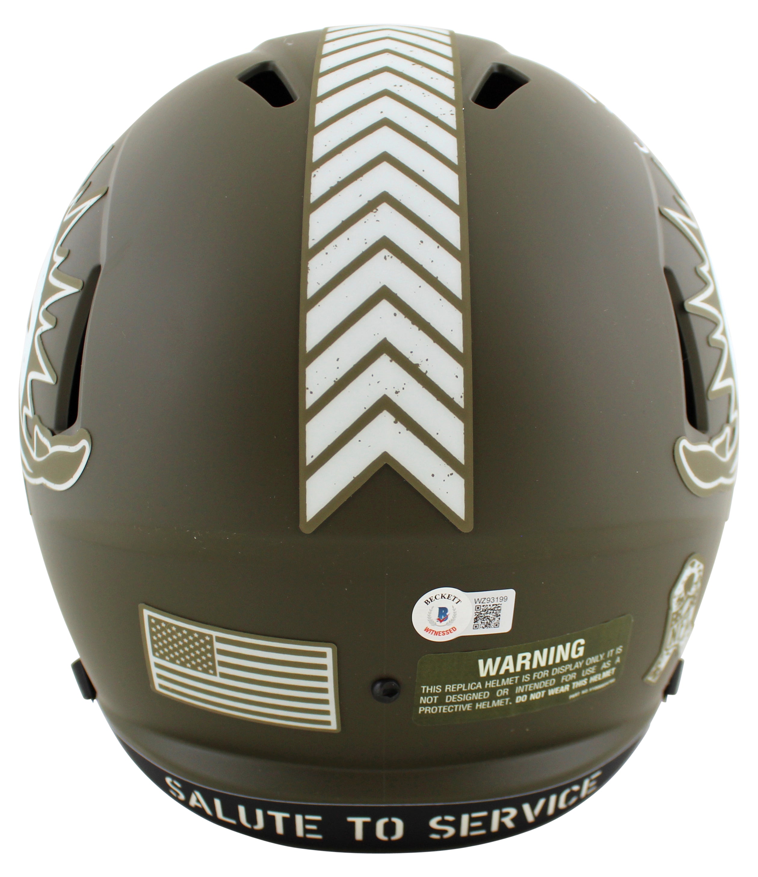 Dolphins Tyreek Hill Signed Salute To Service Full Size Speed Rep Helmet BAS Wit