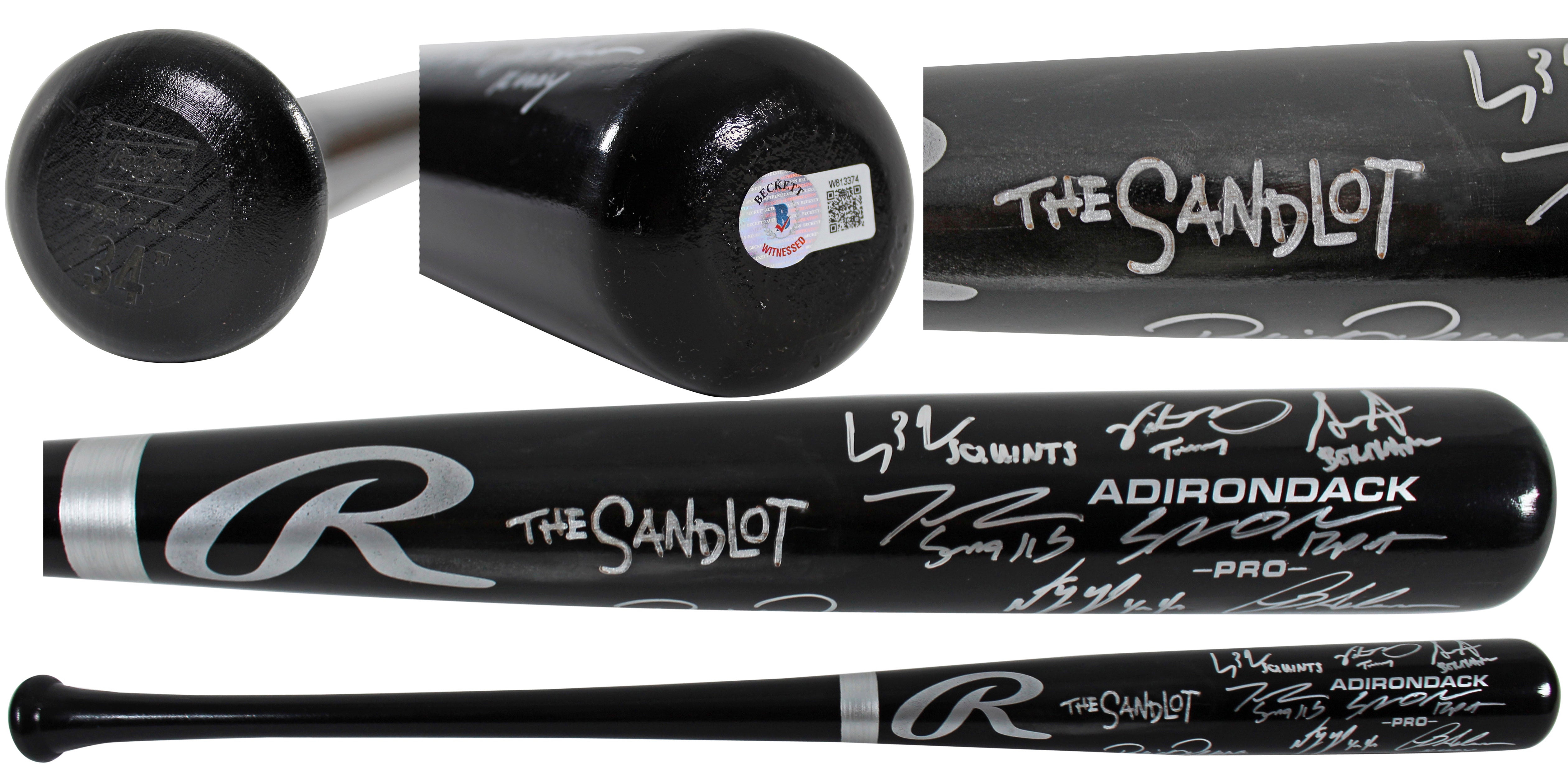 The Sandlot (8) Guiry, Leopardi, Renna +5 Signed Bat w/ Character Names BAS