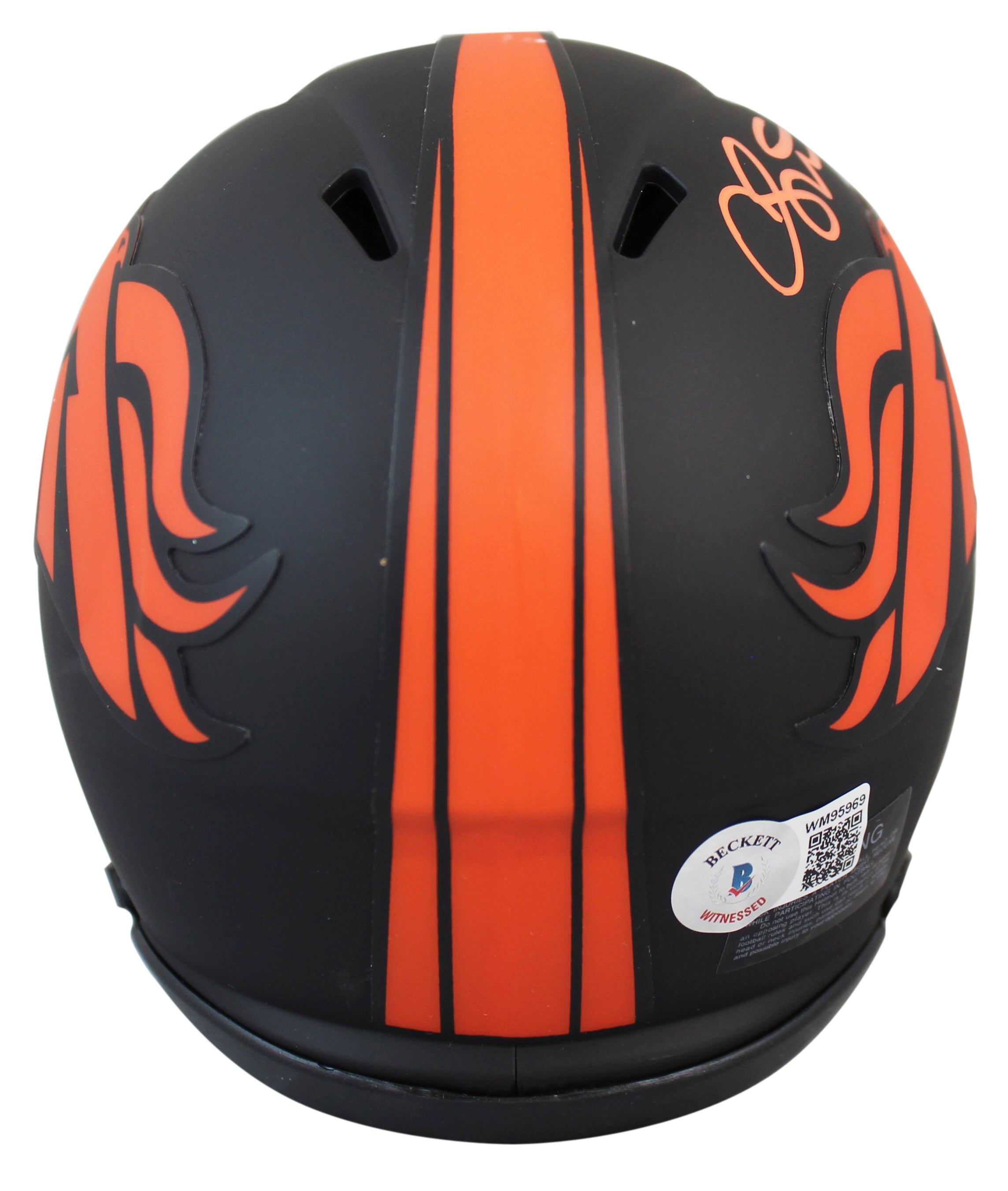 Broncos Courtland Sutton Authentic Signed Eclipse Speed Mini Helmet BAS Witness