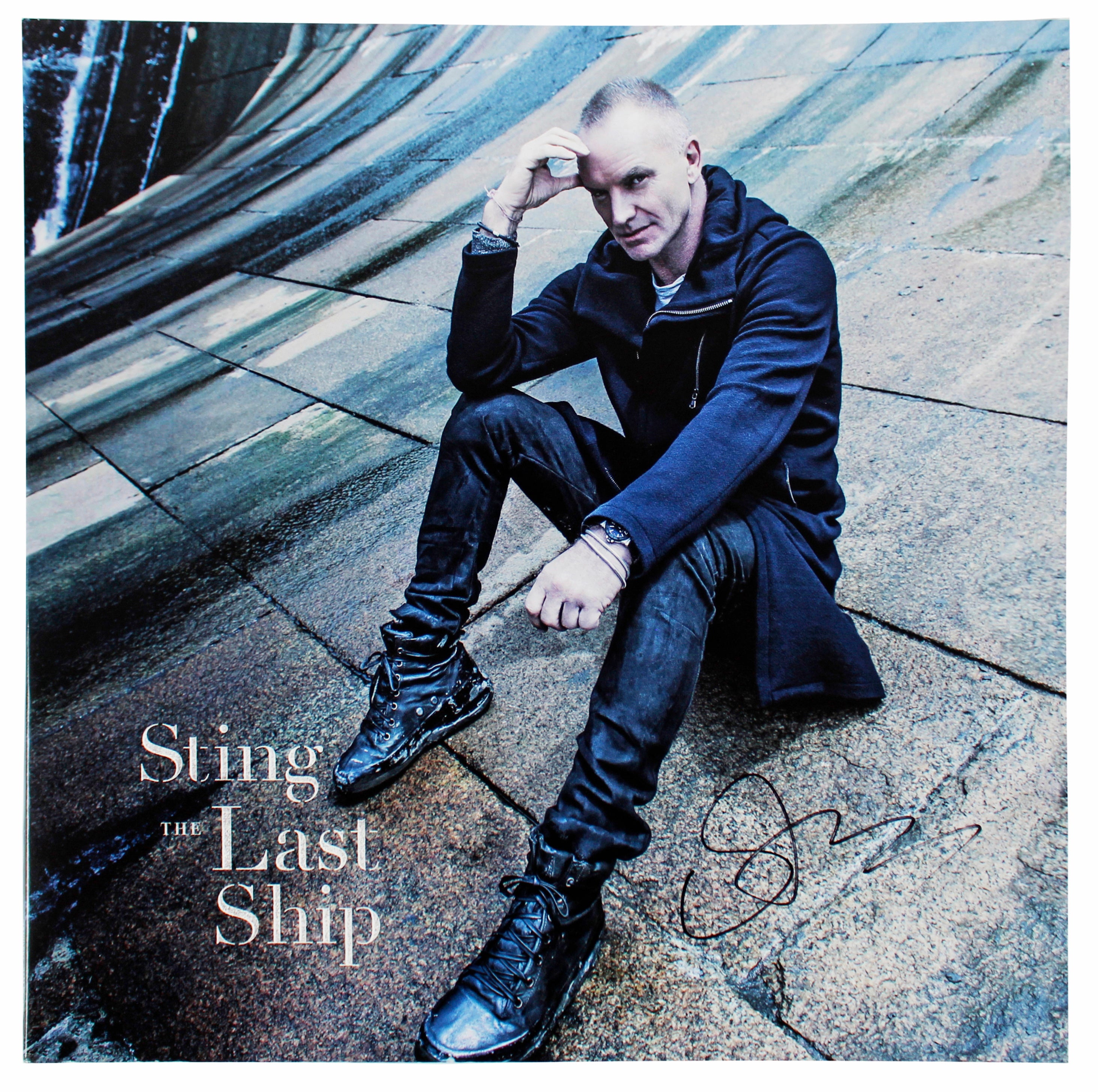 Sting Authentic Signed The Last Ship Album Cover W/ Vinyl BAS #BL62611