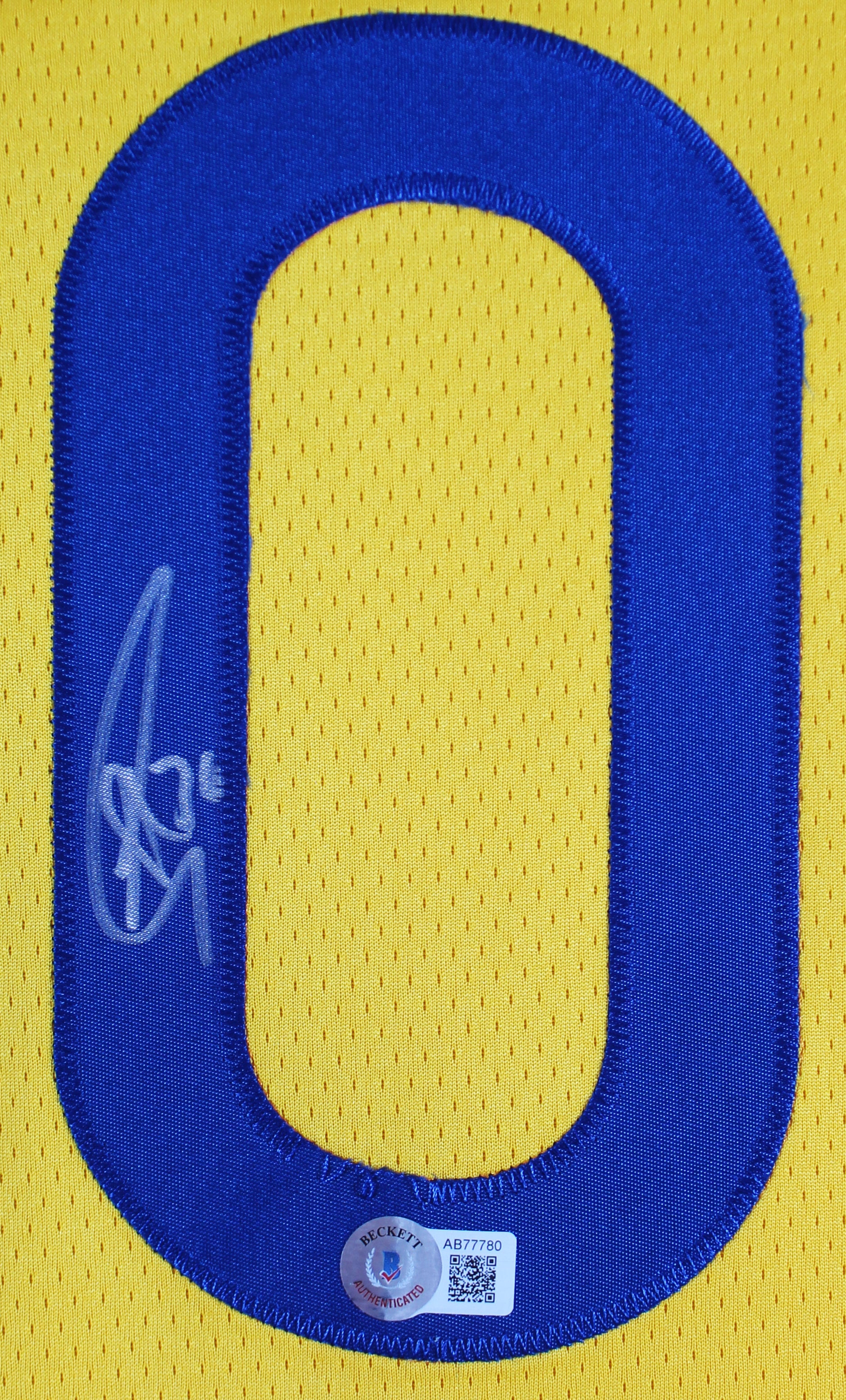 Warriors Stephen Curry Authentic Signed Yellow The City Nike Jersey BAS #AB77780
