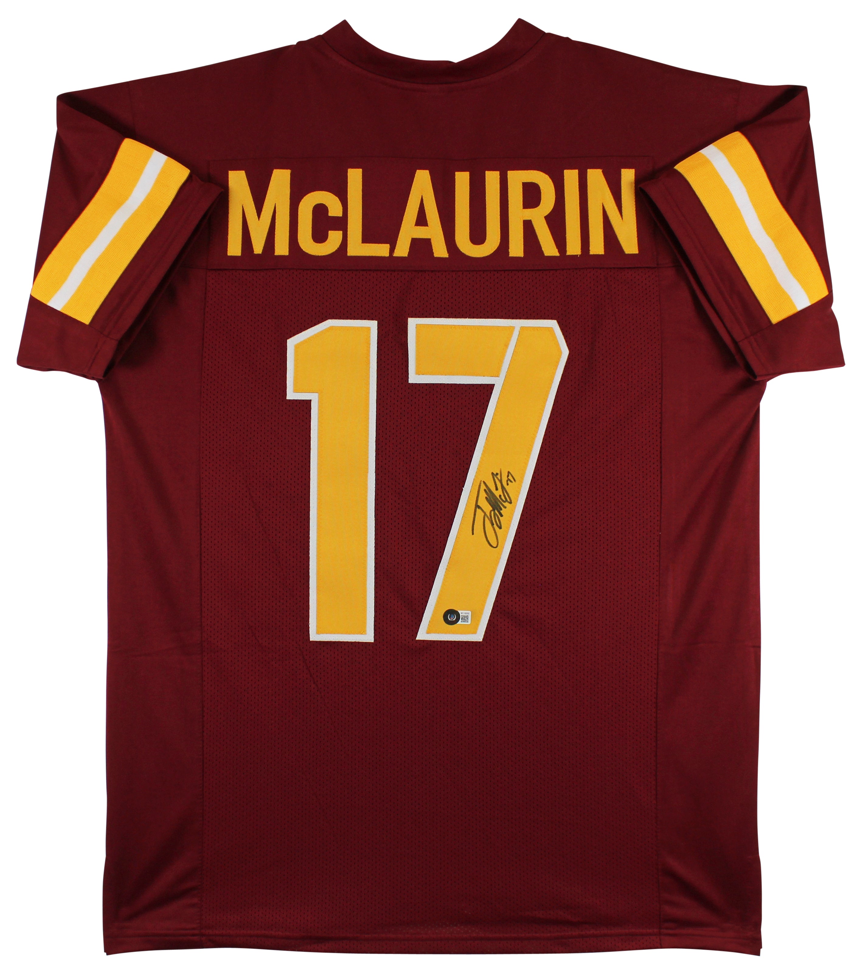 Terry McLaurin Authentic Signed Maroon Alternate Pro Style Jersey BAS Witnessed
