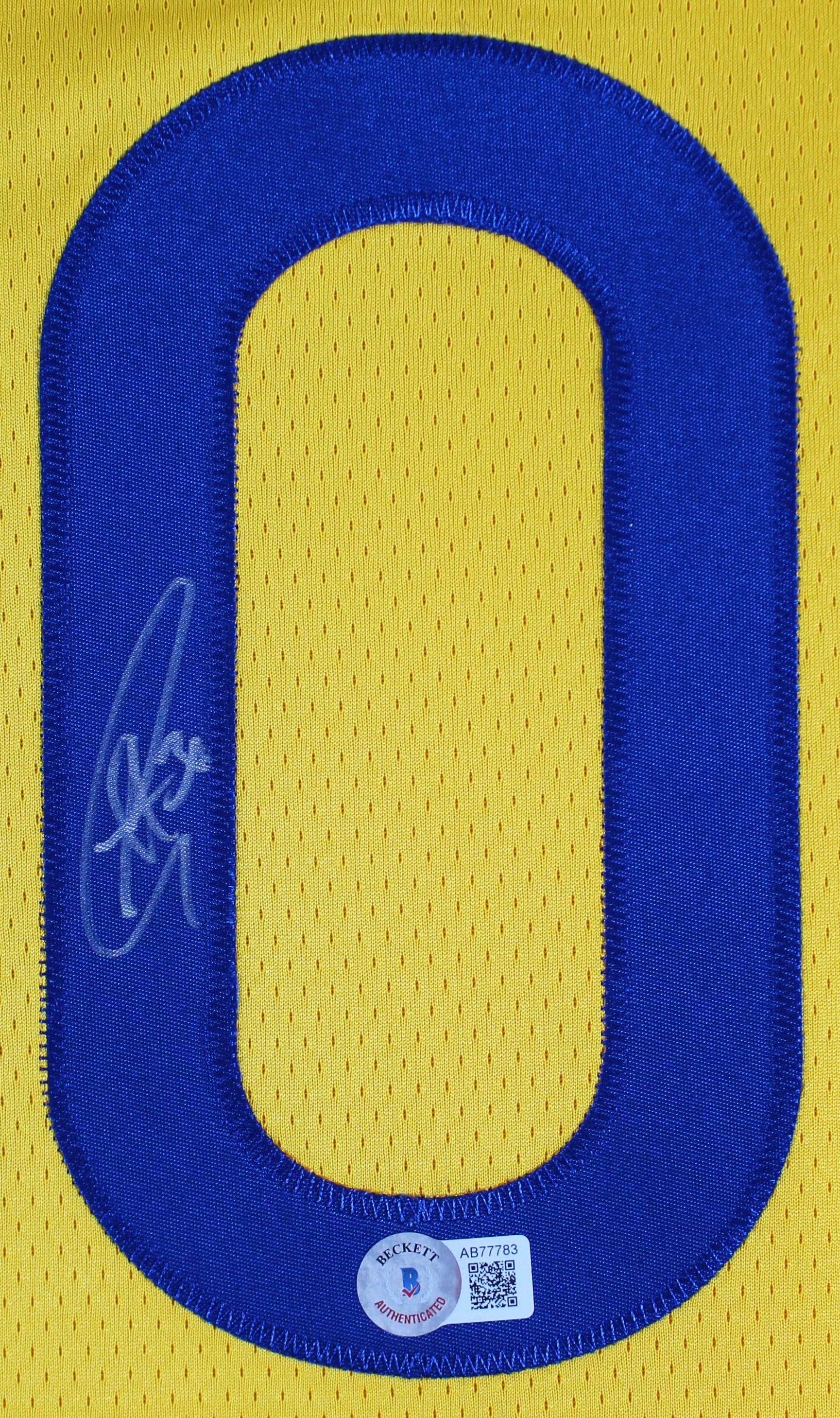 Warriors Stephen Curry Authentic Signed Yellow The City Nike Jersey BAS #AB77783