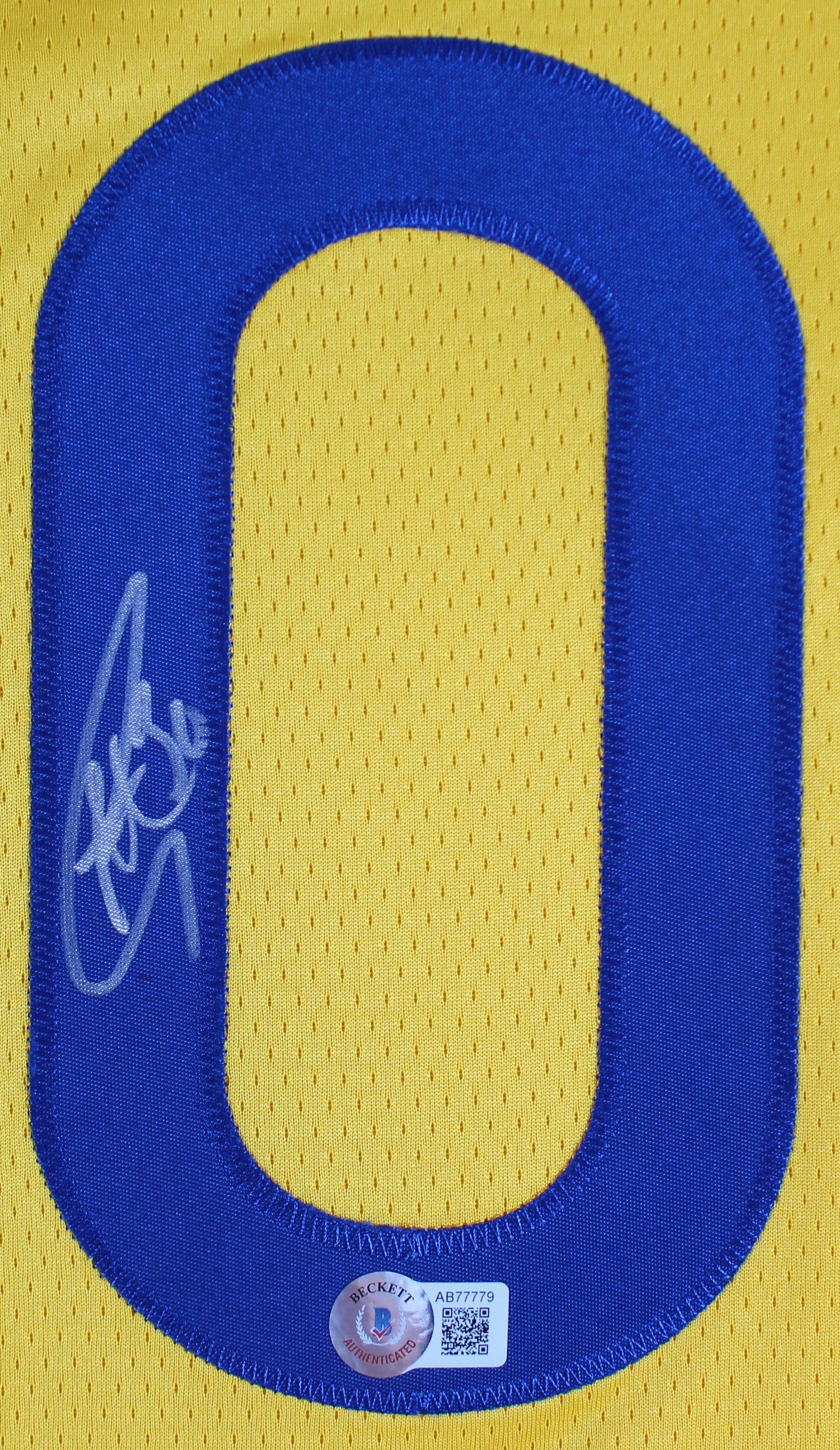 Warriors Stephen Curry Authentic Signed Yellow The City Nike Jersey BAS #AB77779