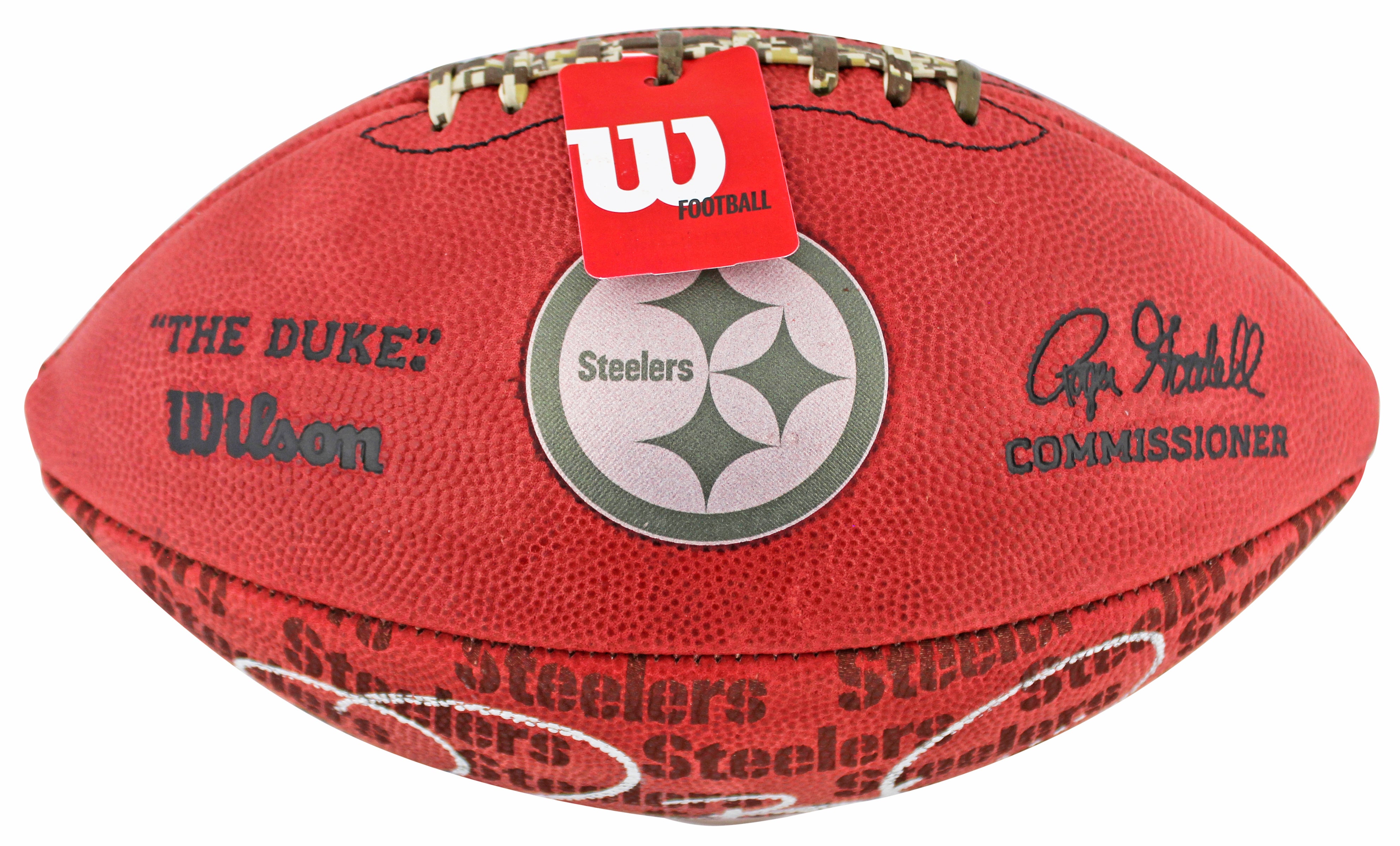 Steelers Jerome Bettis Signed "The Duke" Team Showcase Football W/ Case BAS Wit