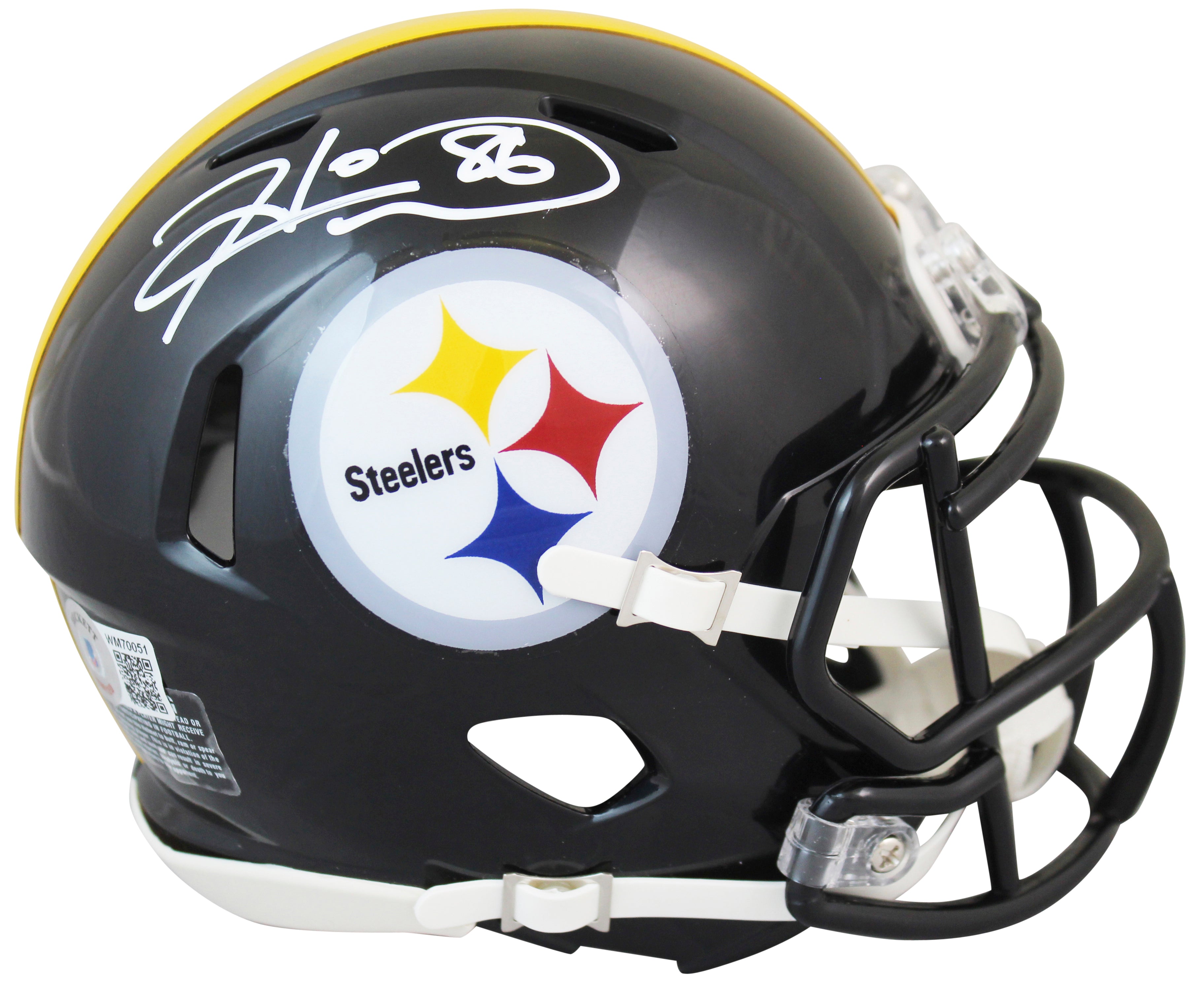 Steelers Hines Ward Authentic Signed Speed Mini Helmet Autographed BAS Witnessed