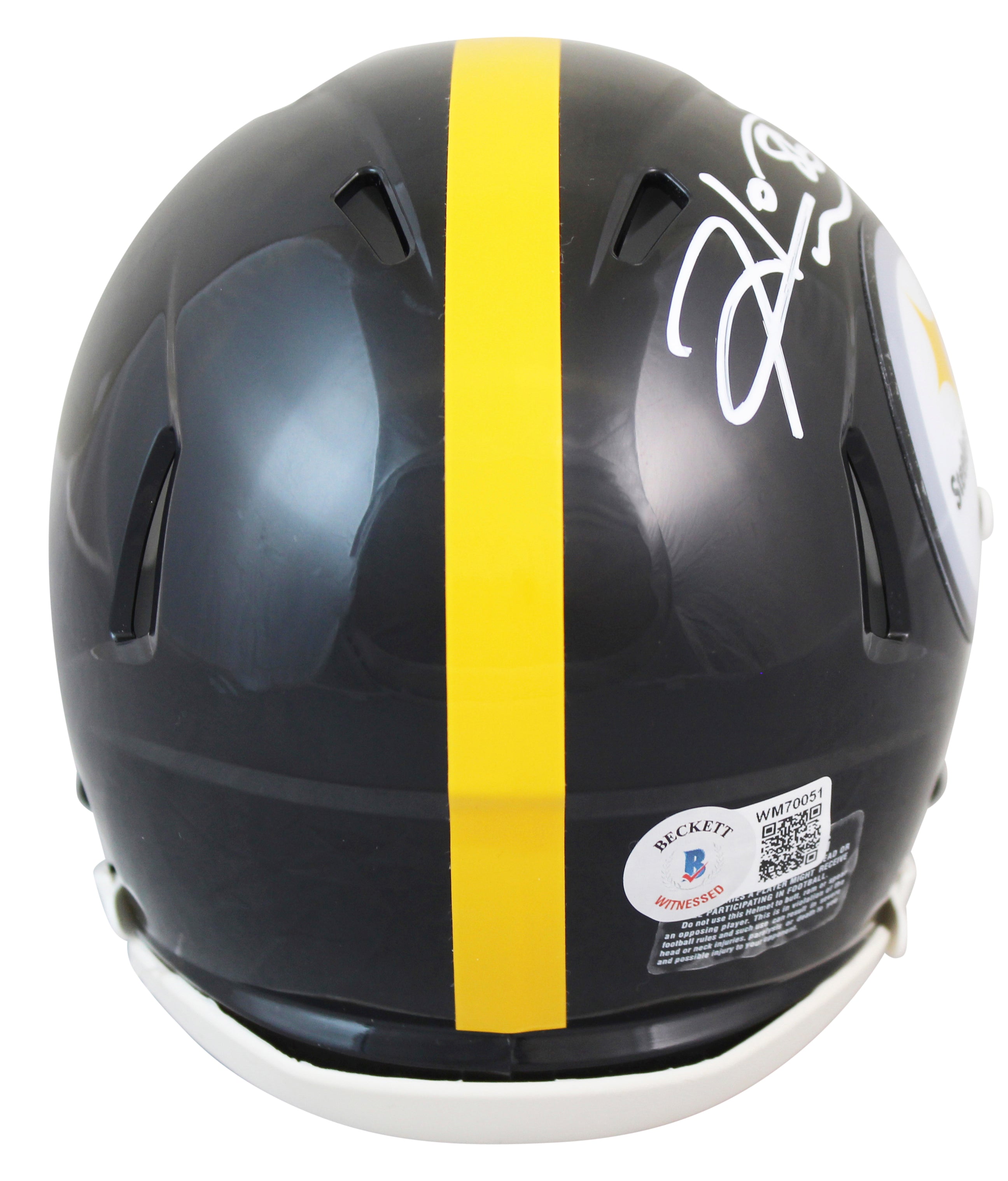 Steelers Hines Ward Authentic Signed Speed Mini Helmet Autographed BAS Witnessed