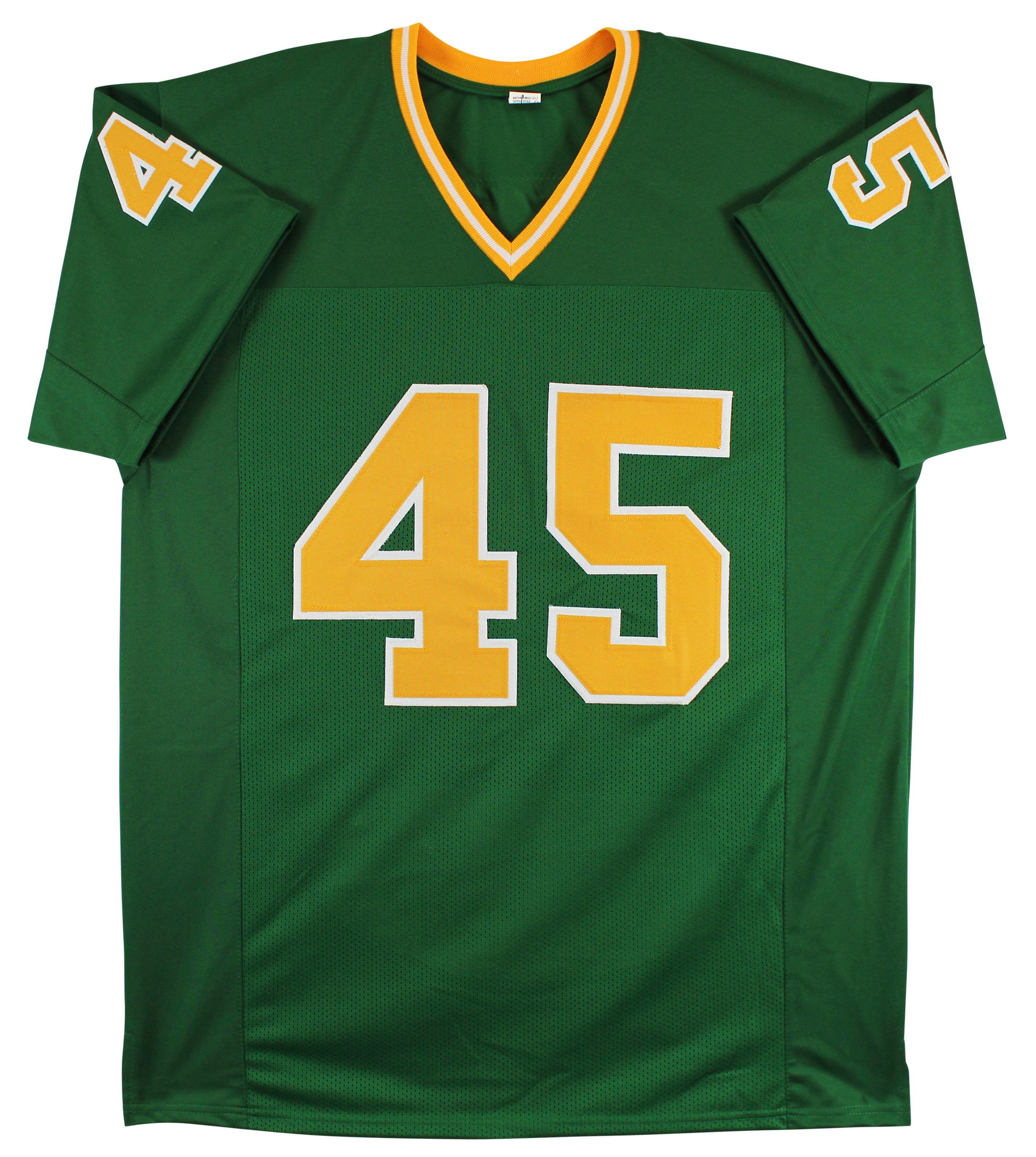 Notre Dame Rudy Ruettiger Authentic Signed Green Pro Style Jersey w Stat BAS Wit