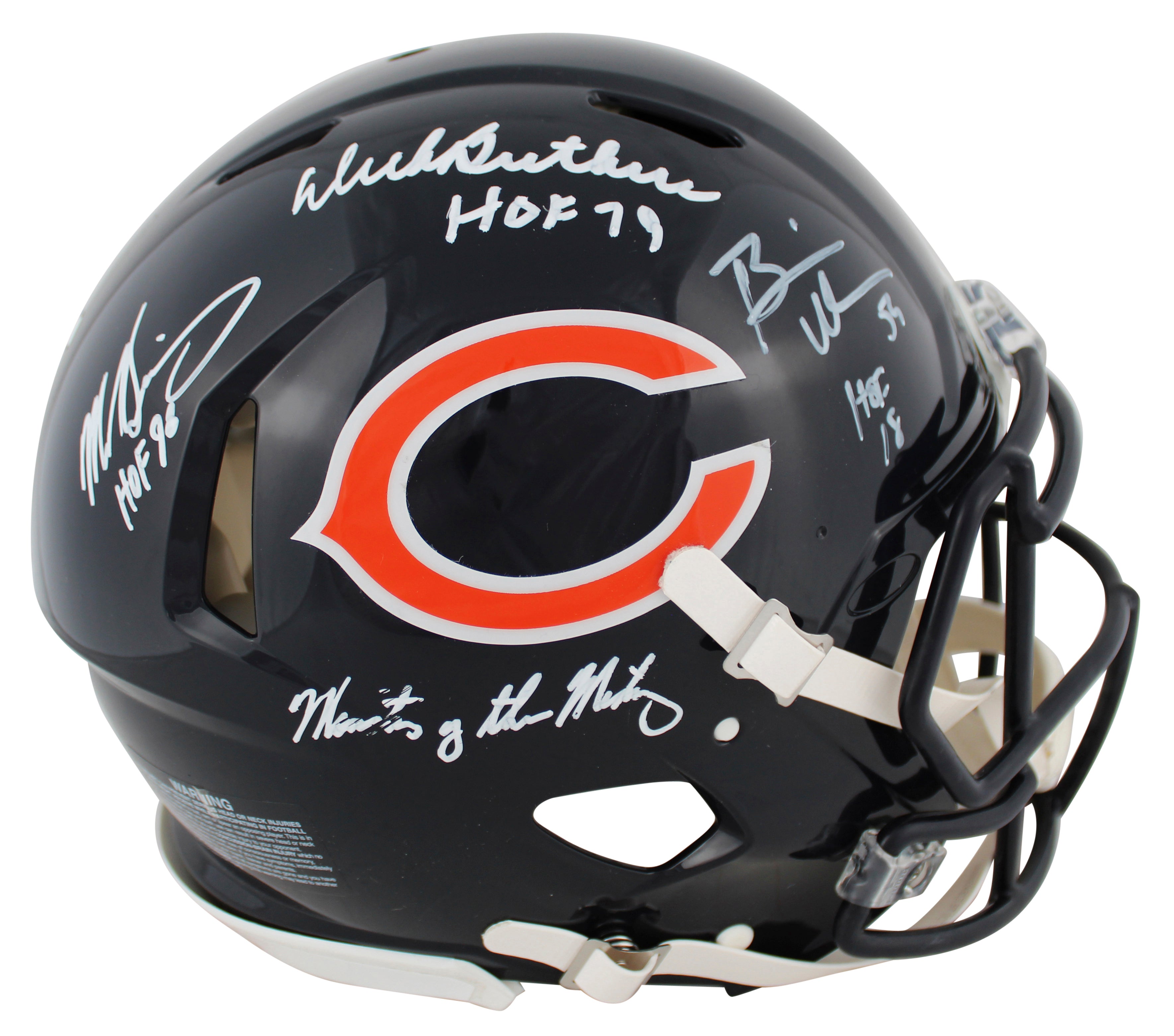 Bears (3) Butkus, Singletary & Urlacher Signed F/S Speed Proline Helmet BAS Wit