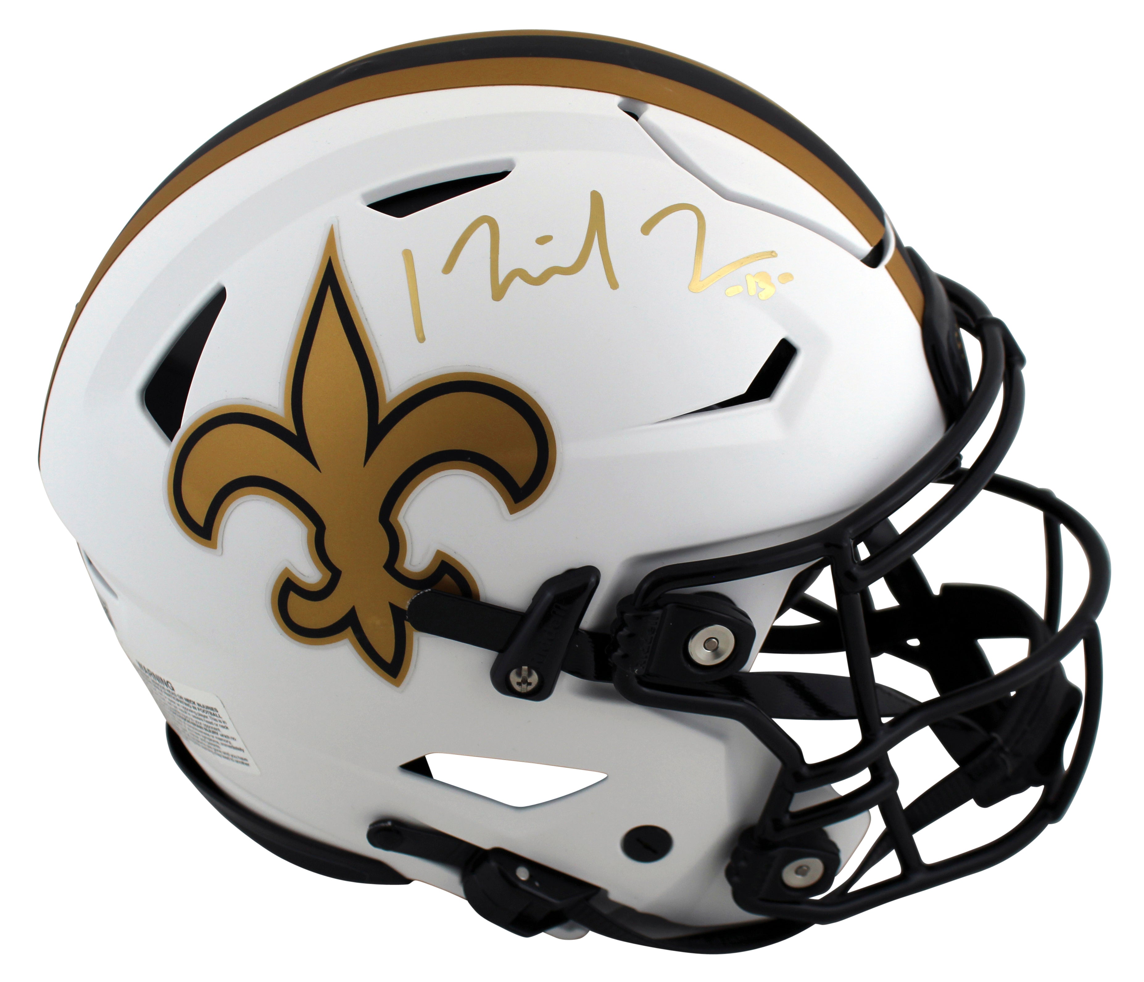 Saints Michael Thomas Signed Lunar Speed Flex Full Size Helmet BAS Witnessed