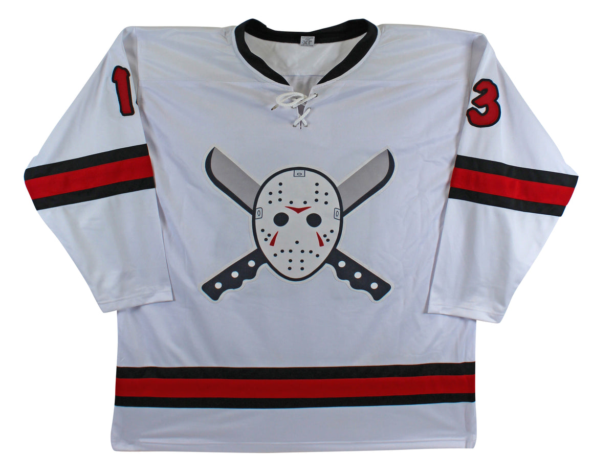 Ari Lehman "I Never Die" Signed White Jason Voorhees Hockey Jersey BAS Witnessed