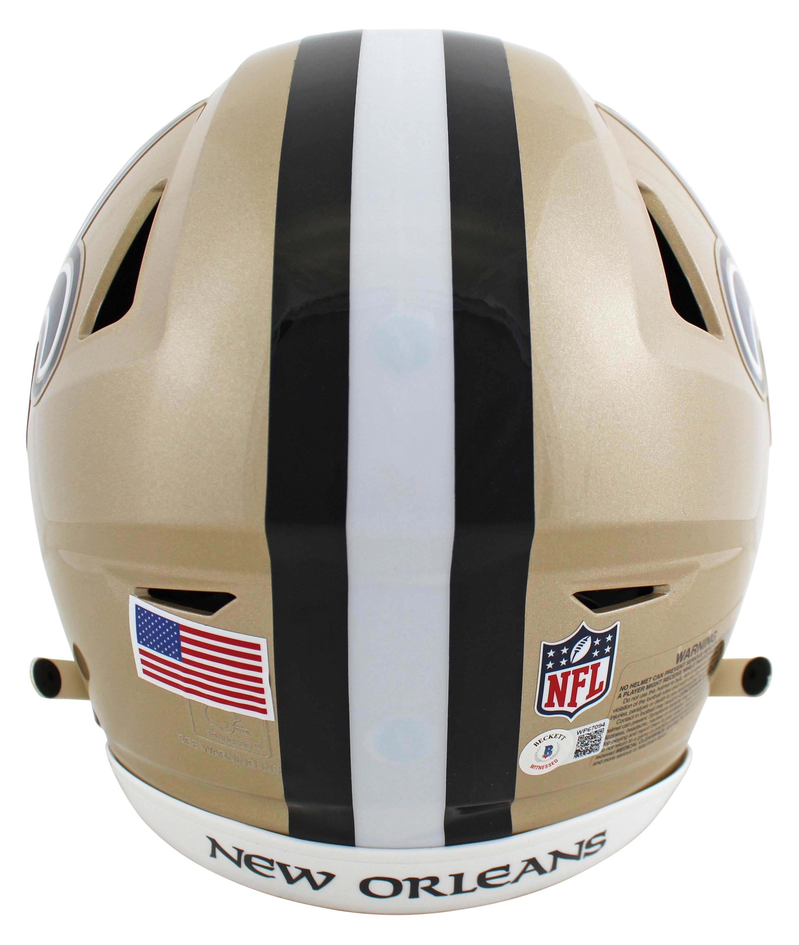 Saints Michael Thomas "Who Dat!" Signed Speed Flex Full Size Helmet BAS Witness