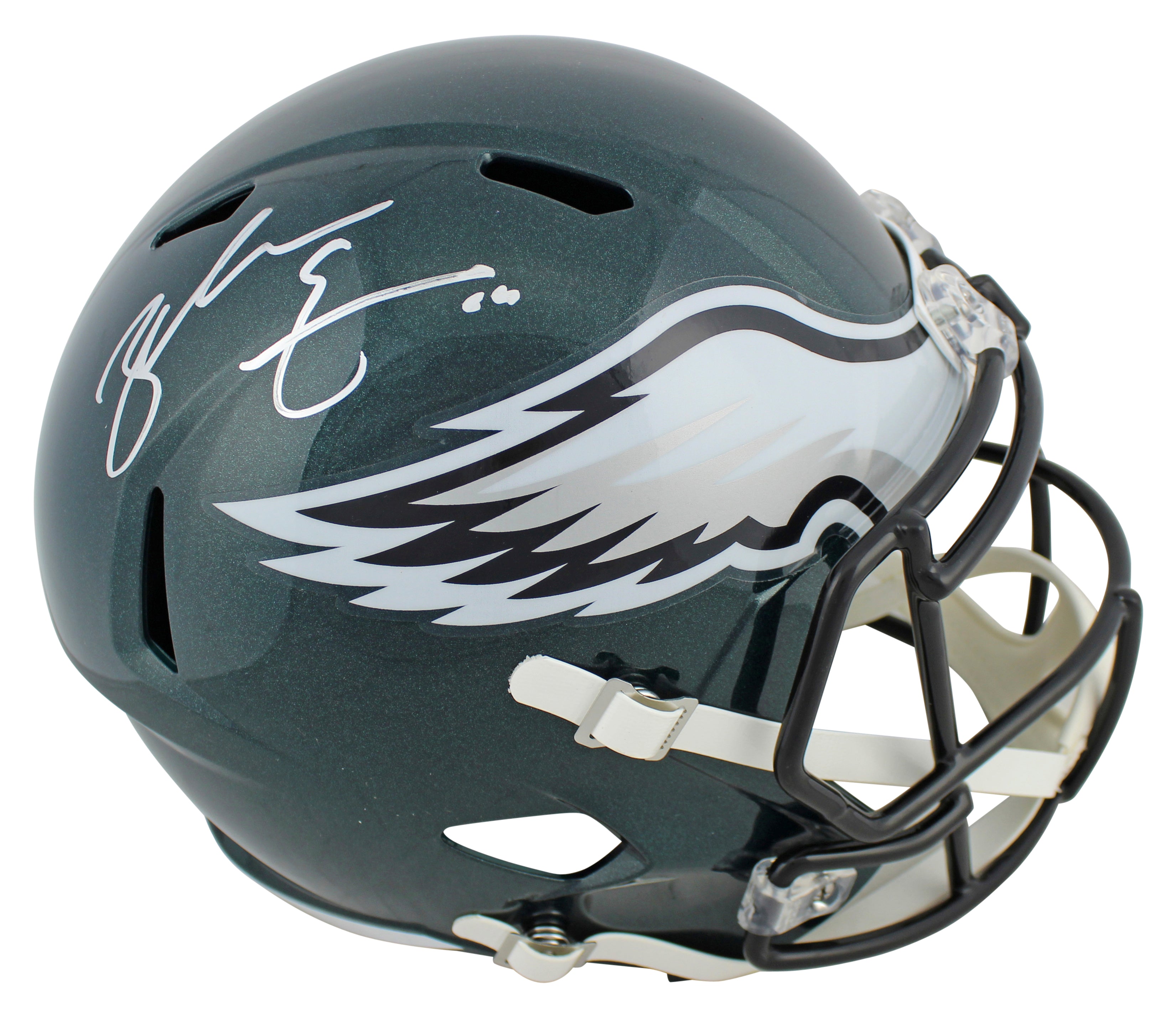 Eagles Zach Ertz Authentic Signed Green Full Size Speed Rep Helmet BAS