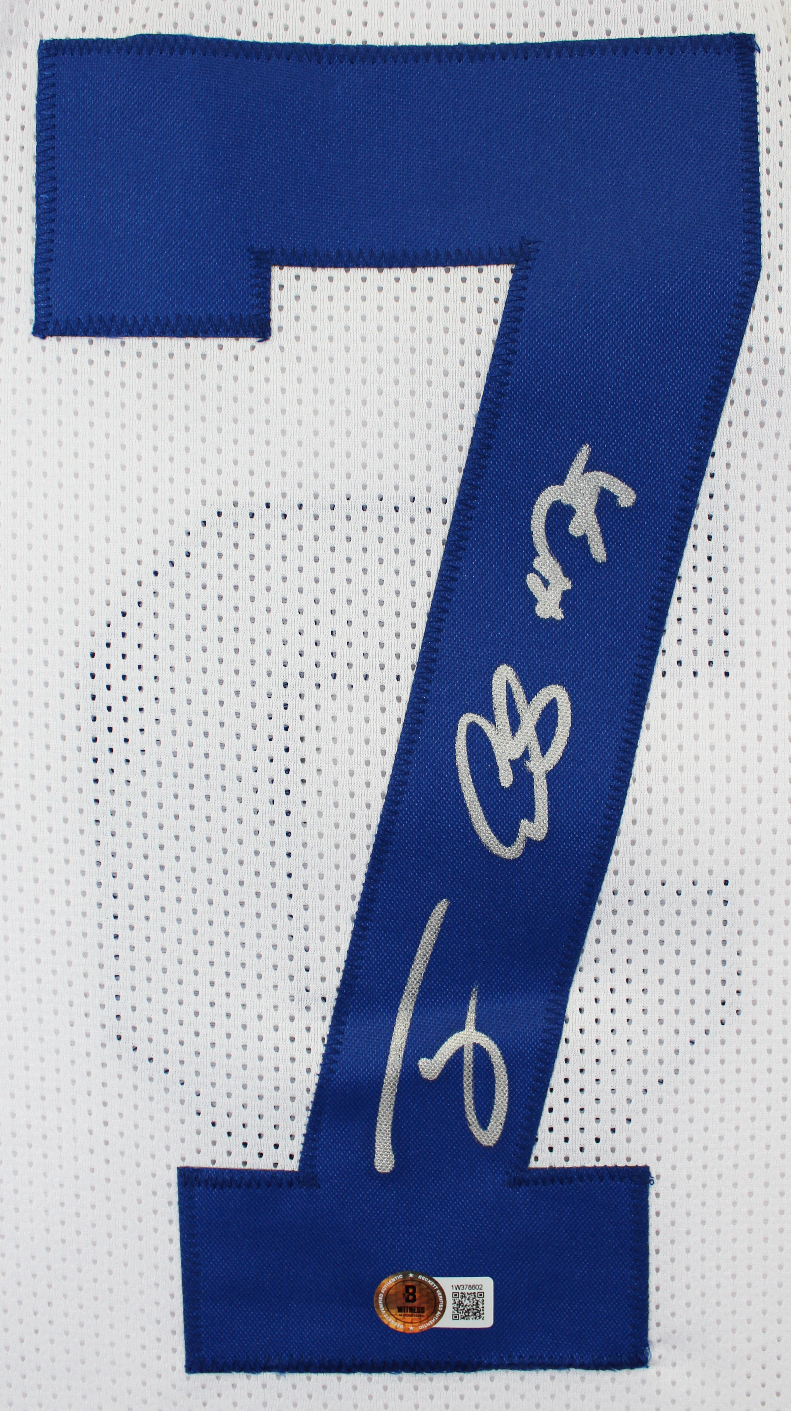 Tony Casillas Authentic Signed White Pro Style Jersey Autographed BAS Witnessed