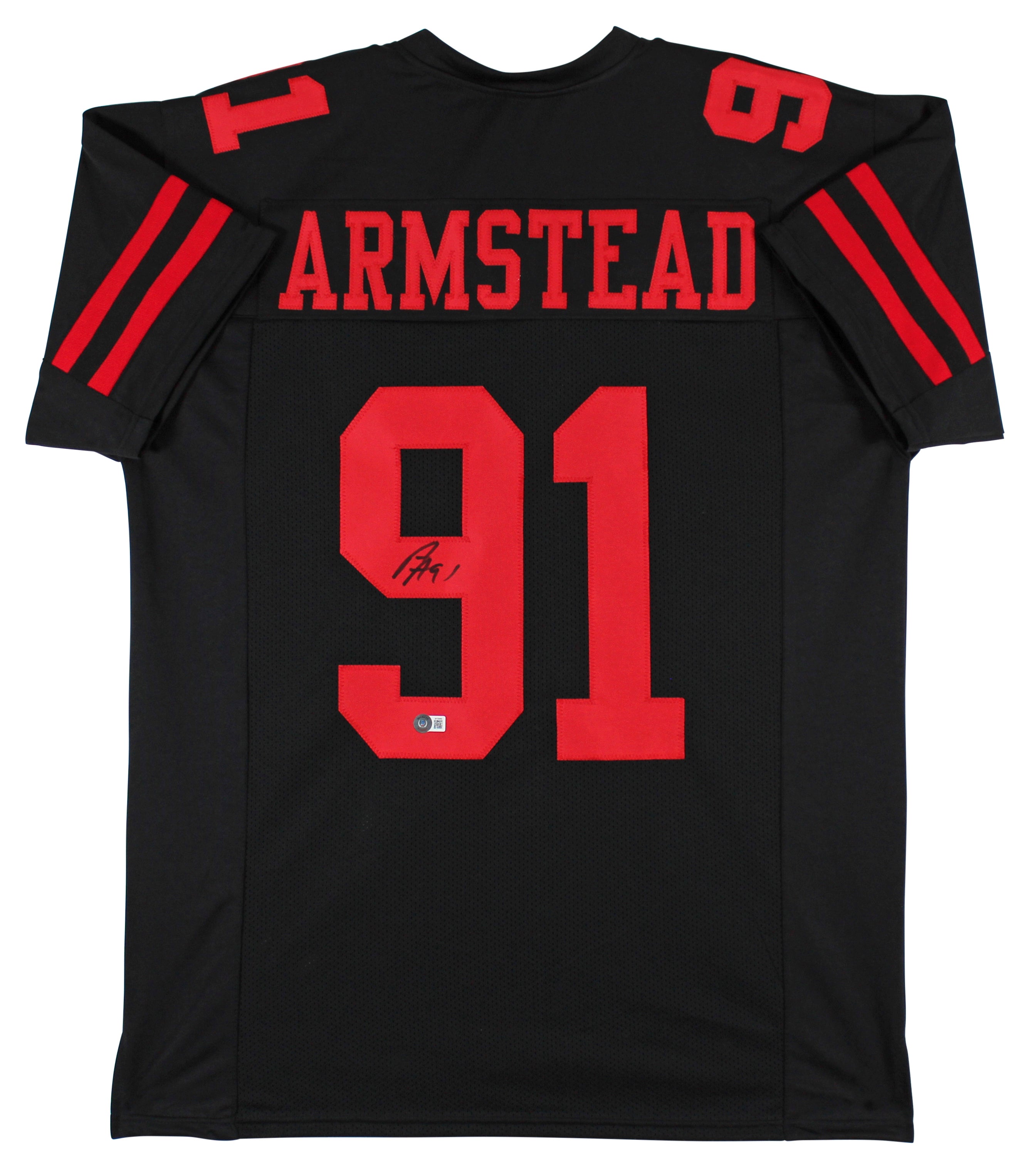 Arik Armstead Authentic Signed Black Pro Style Jersey BAS Witnessed