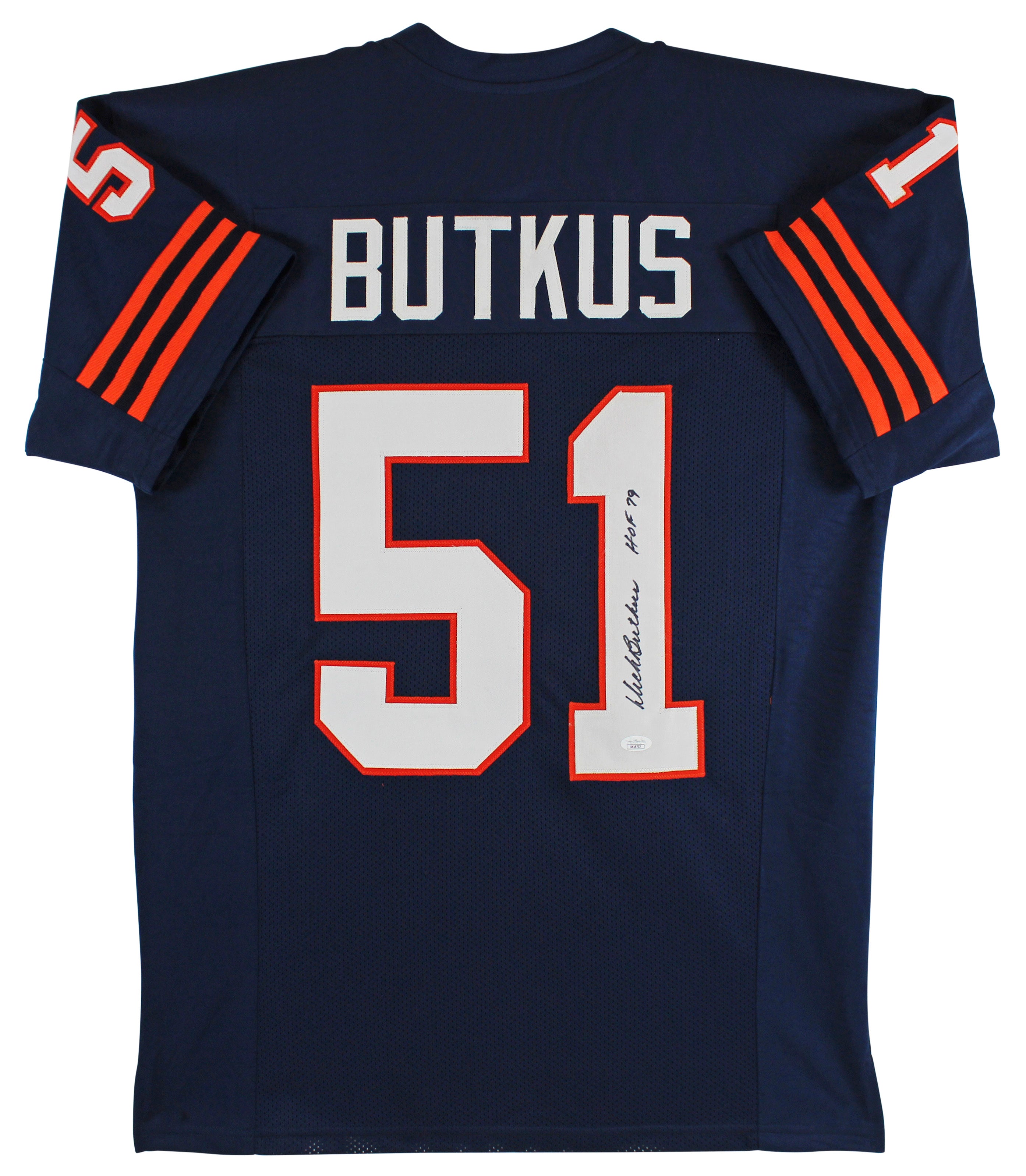Dick Butkus "HOF 79" Authentic Signed Navy Blue Pro Style Jersey Autographed JSA