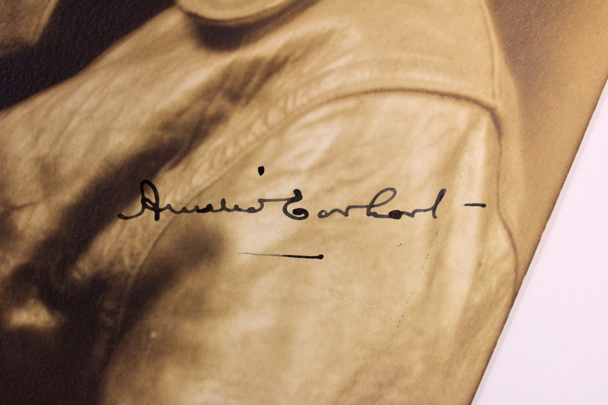 Amelia Earhart Authentic Signed 8x10 Sepia Studio Portrait Photo JSA #Z61057