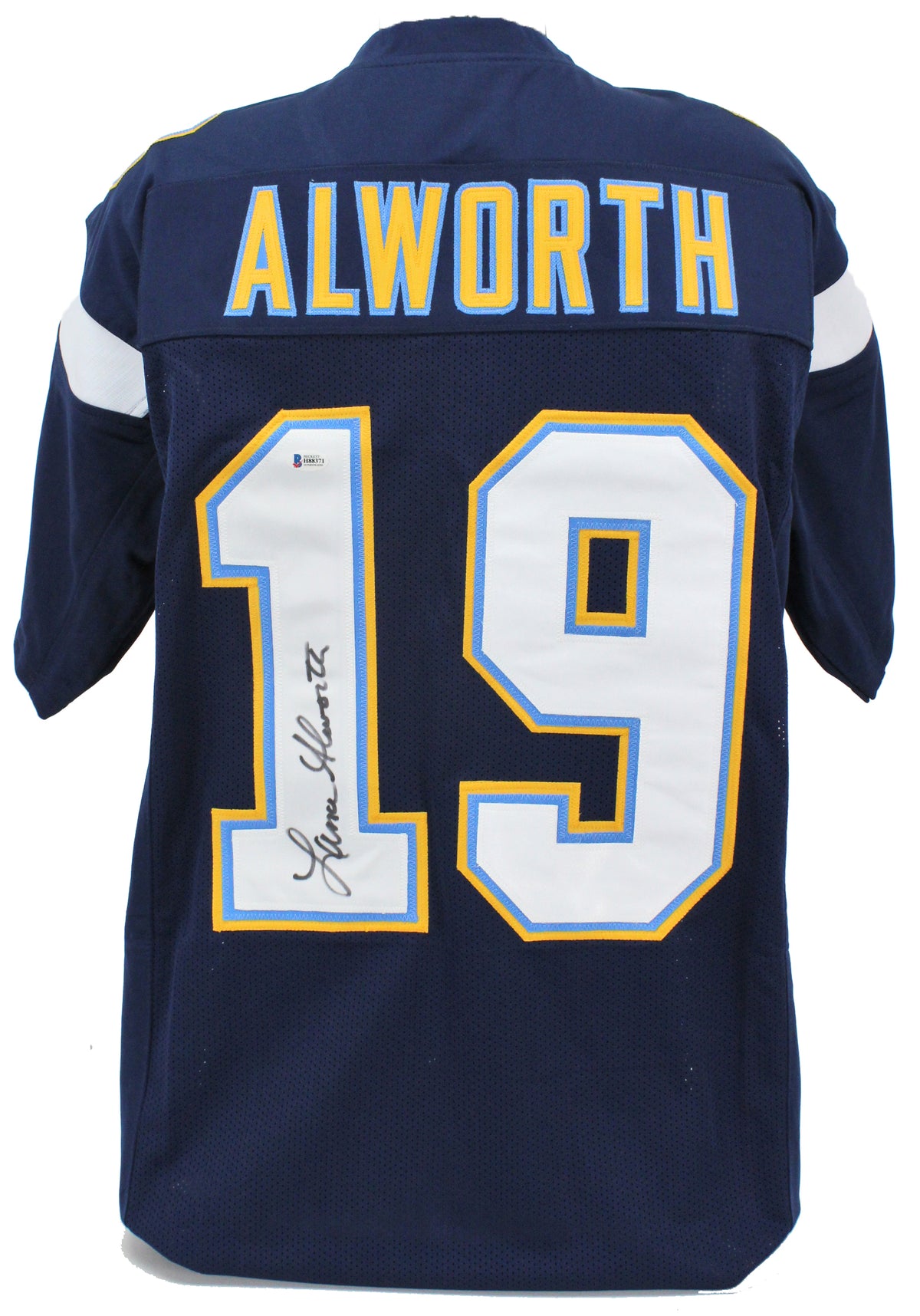 Lance Alworth Authentic Signed Navy Blue Pro Style Jersey Autographed BAS