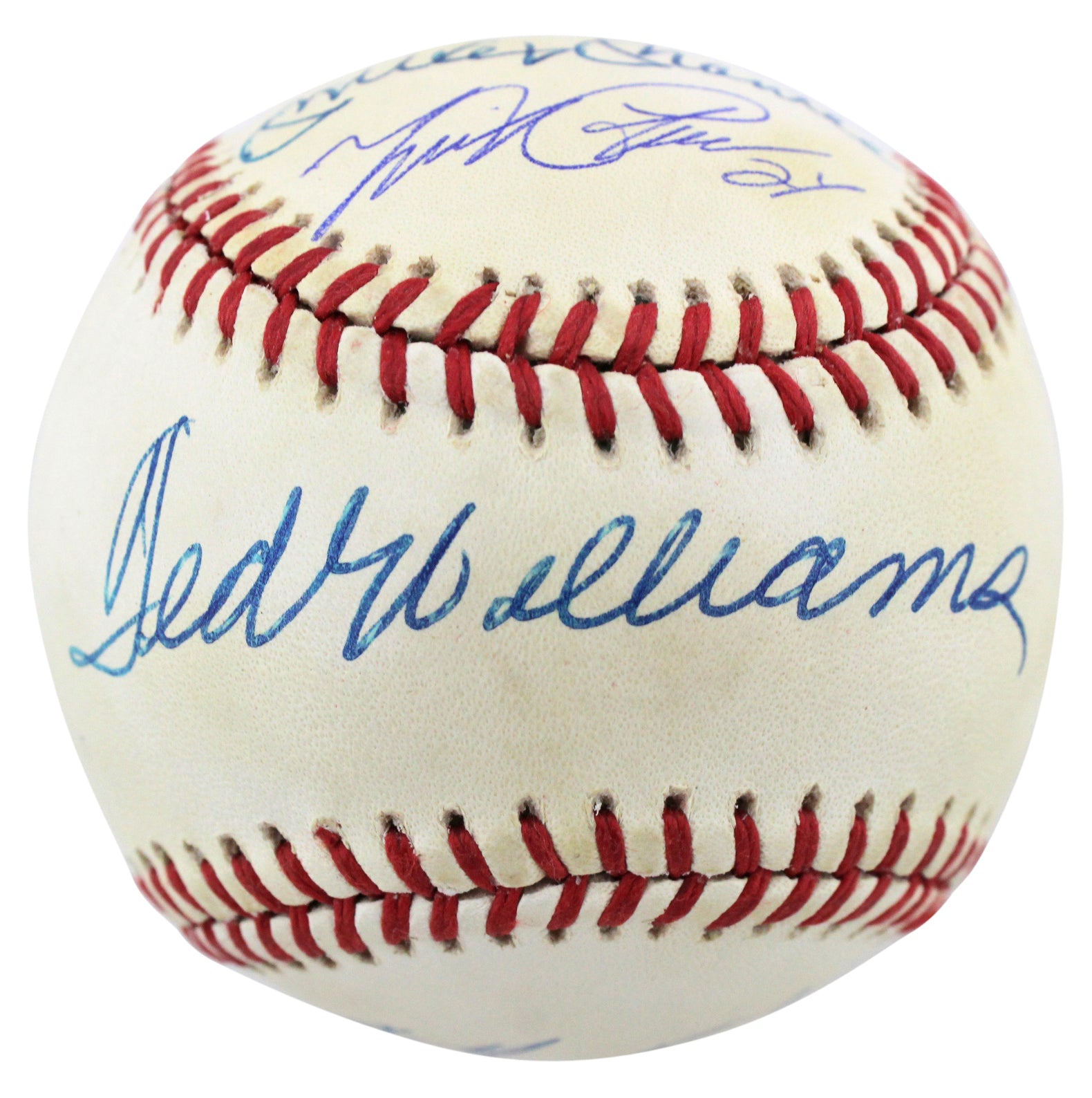 Triple Crown Winners (5) Mantle, Williams +3 Signed Oal Baseball BAS #A57027