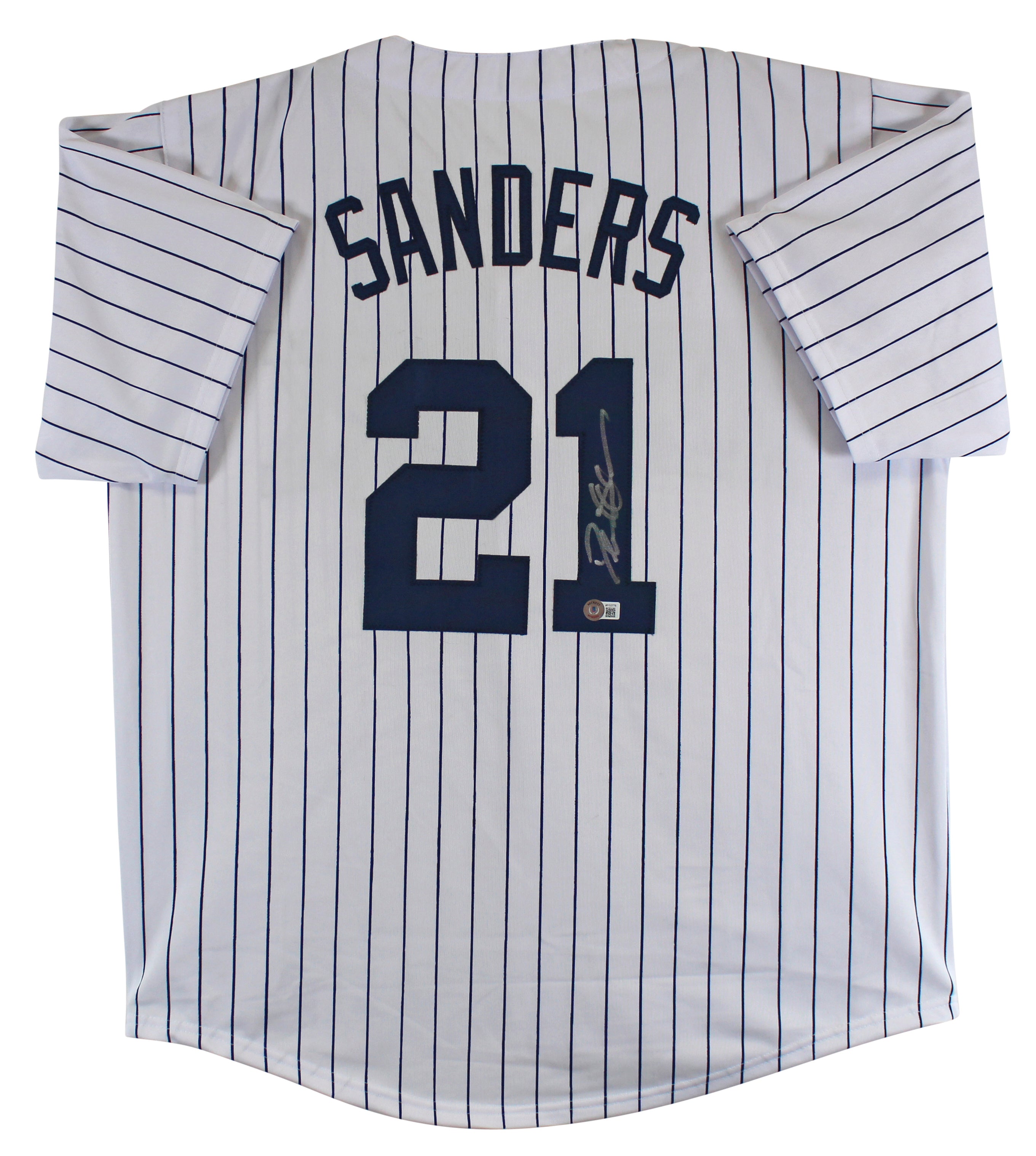 Deion Sanders Authentic Signed White Pro Style Jersey Autographed BAS Witnessed