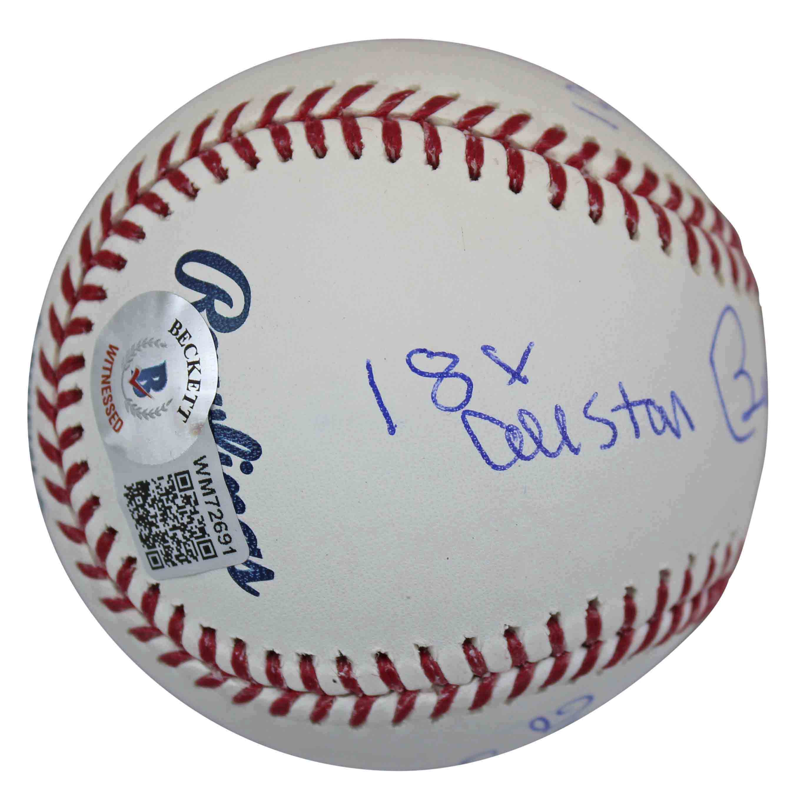 Orioles Brooks Robinson "Career Stat" Authentic Signed Oml Baseball BAS Witness