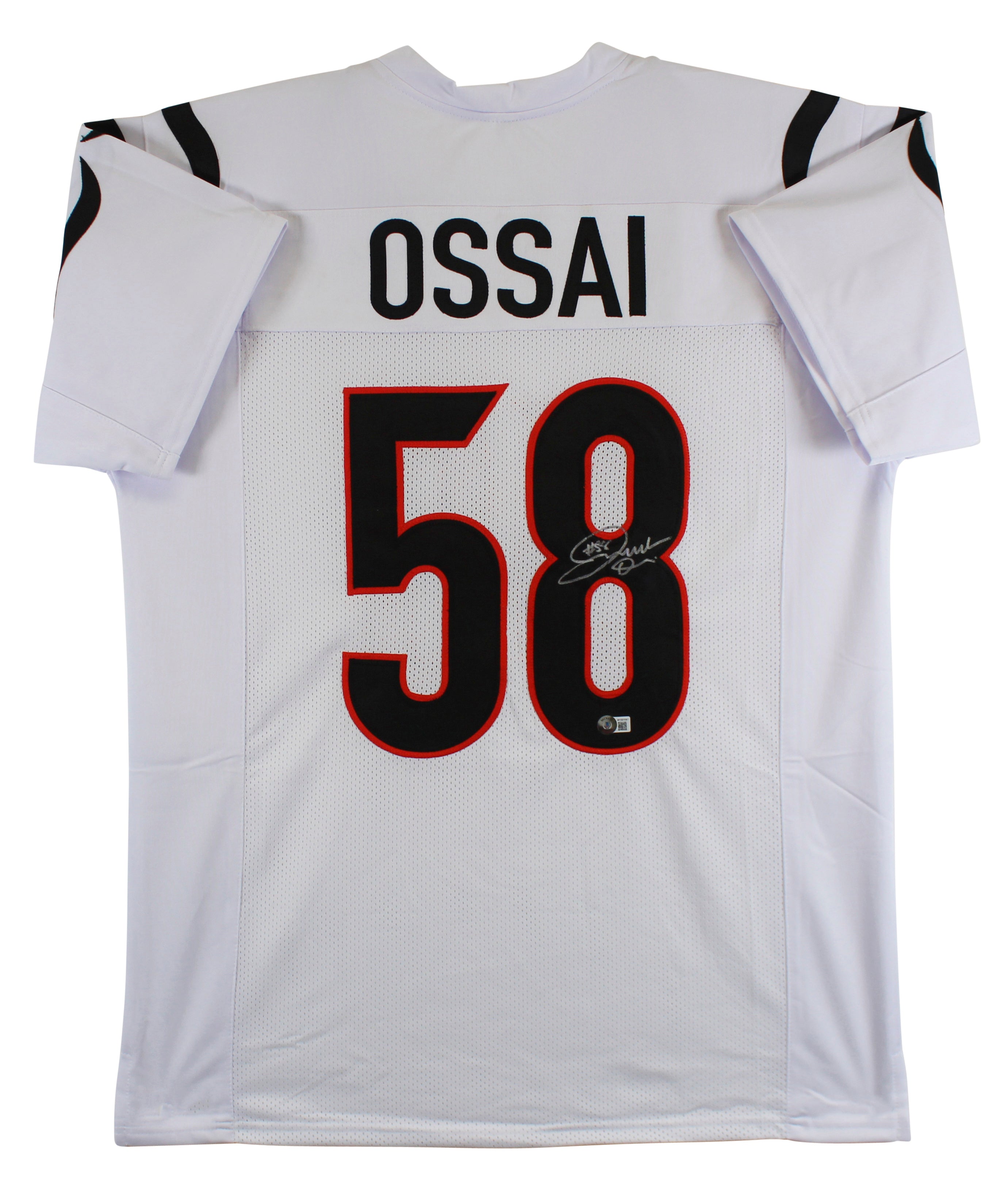 Joseph Ossai Authentic Signed White Pro Style Jersey Autographed BAS Witnessed