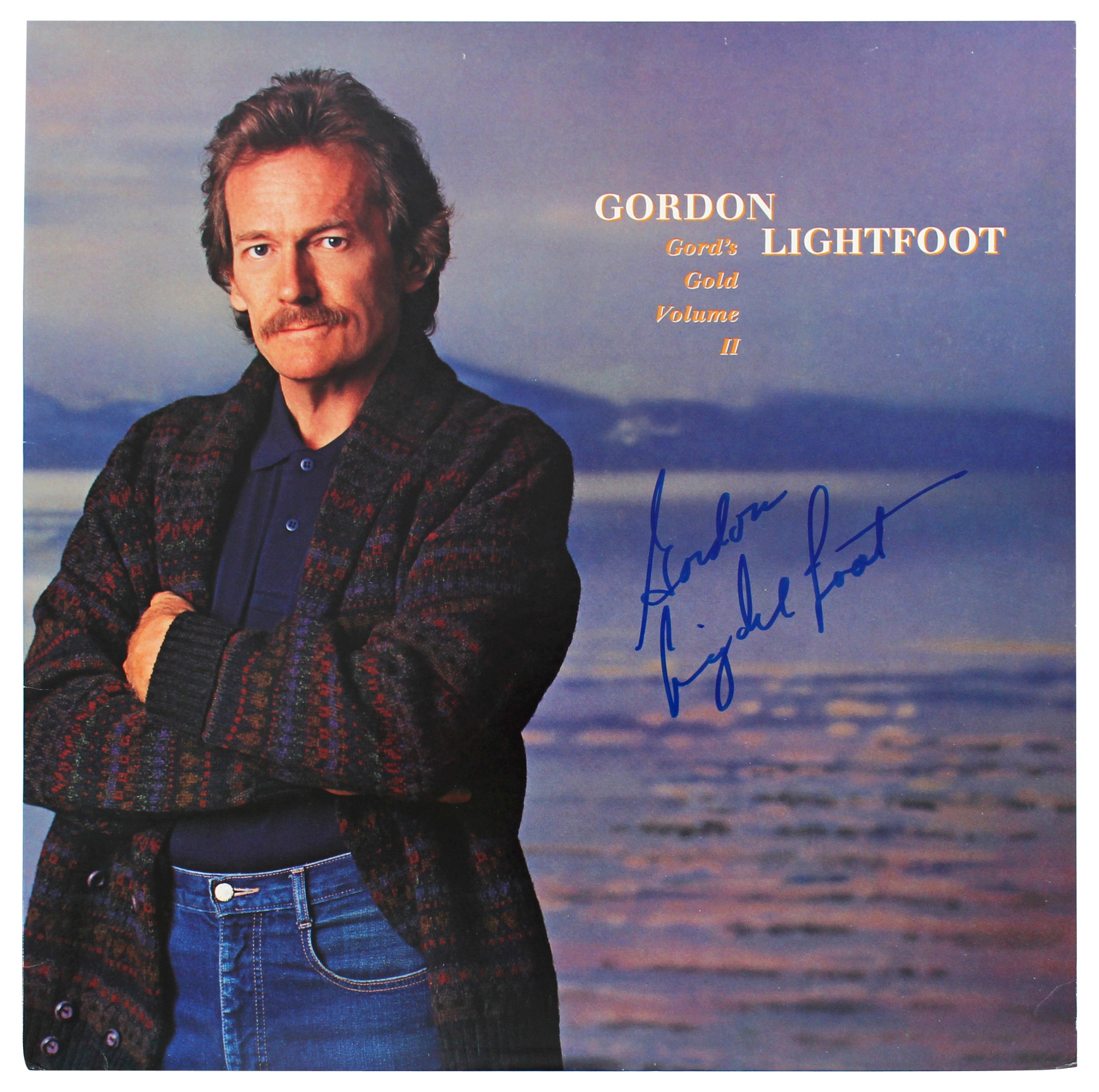 Gordon Lightfoot Authentic Signed Gord's Gold Volume II Album Cover BAS #BG83081