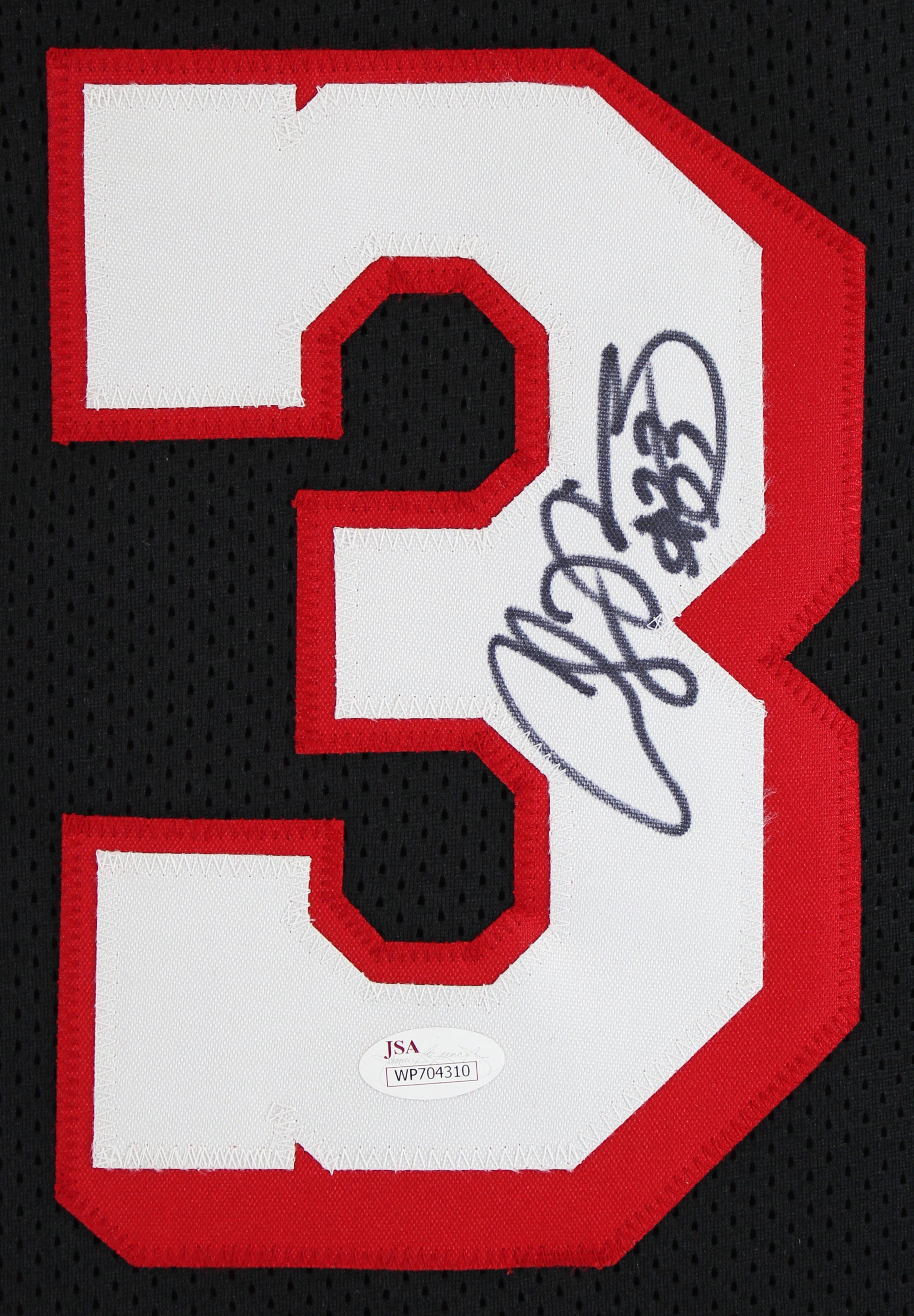Heat Alonzo Mourning Authentic Signed Black Pro Style Jersey JSA Witness