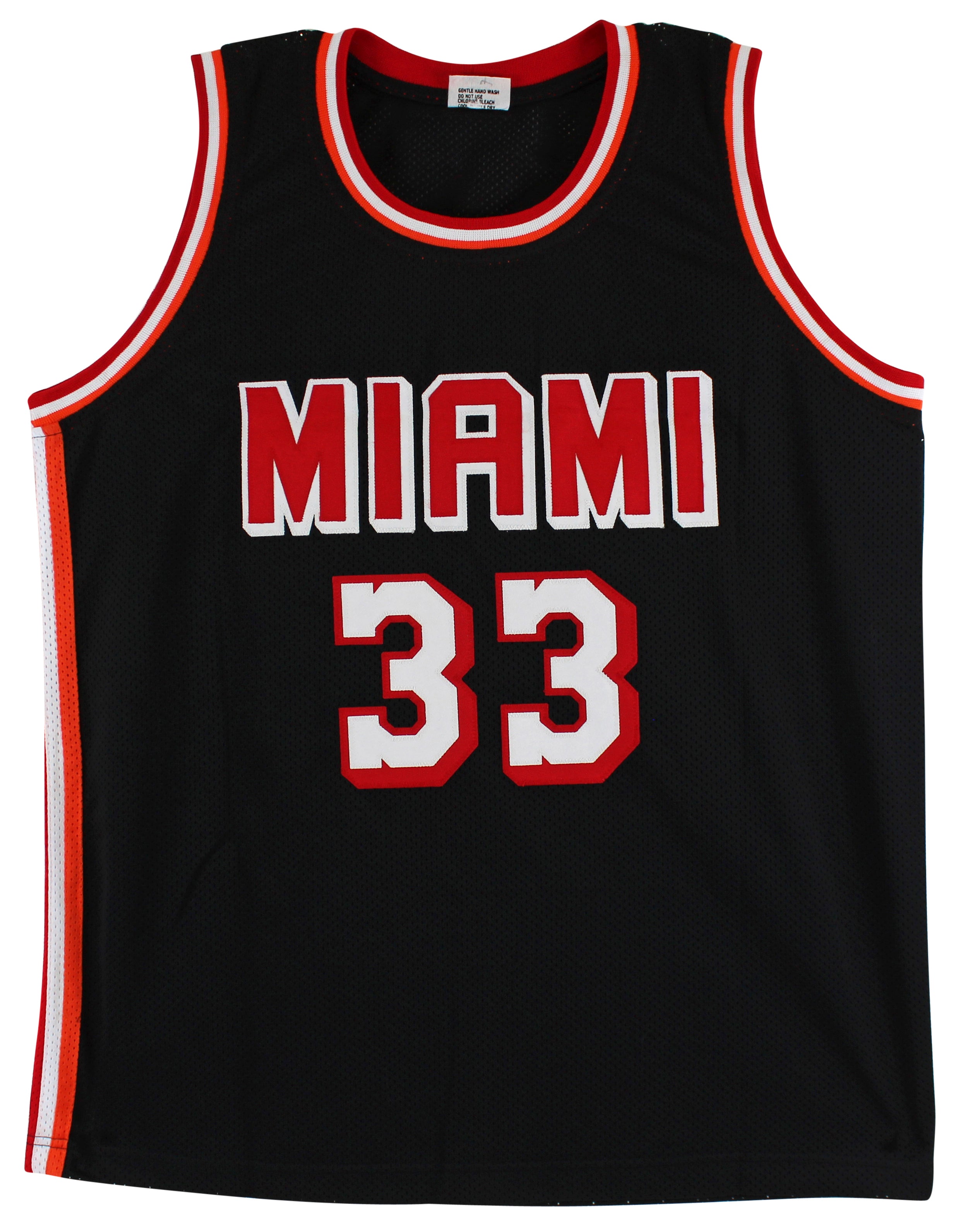 Heat Alonzo Mourning Authentic Signed Black Pro Style Jersey JSA Witness